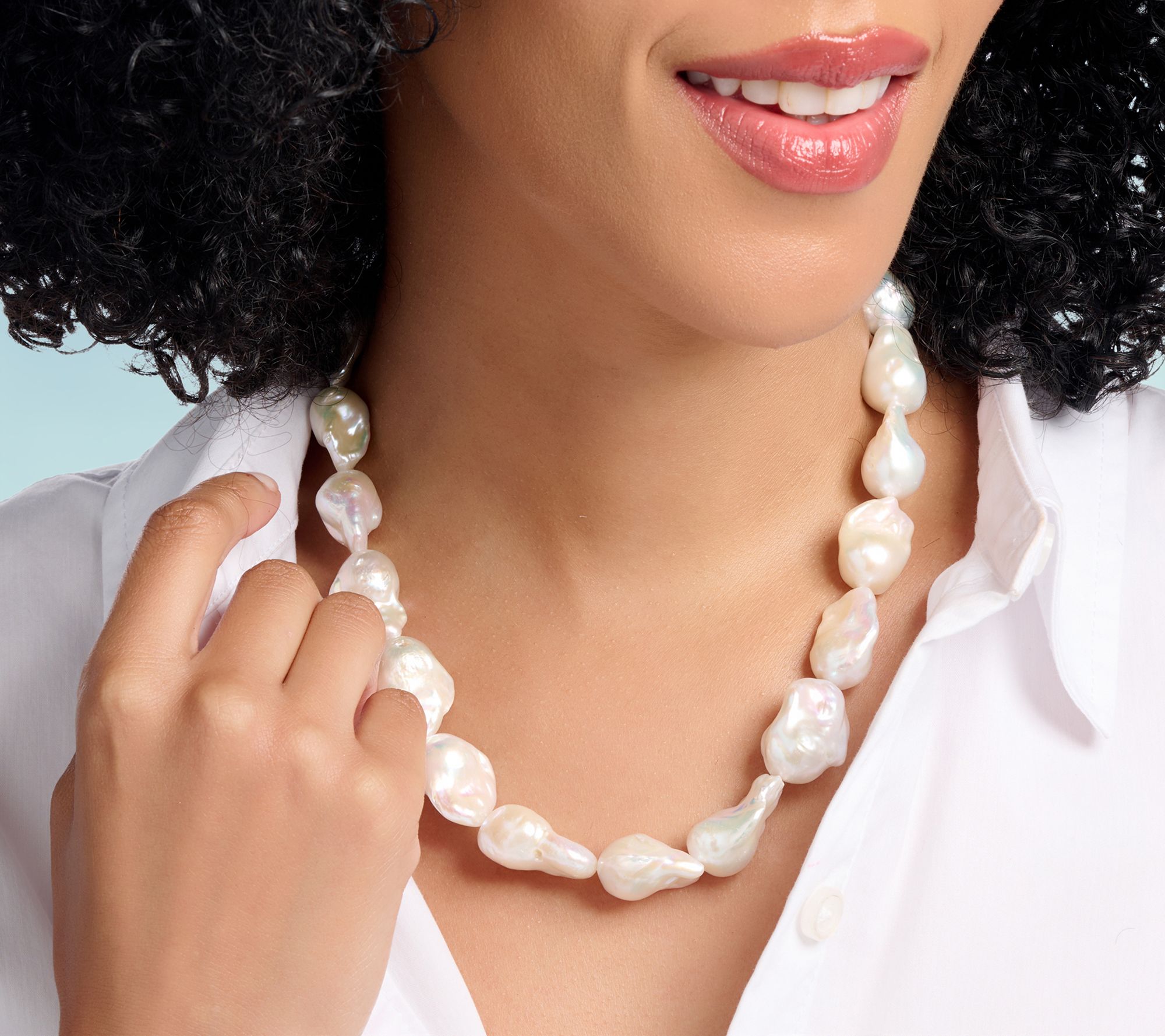 Honora Sterling Silver Baroque Pearl 18