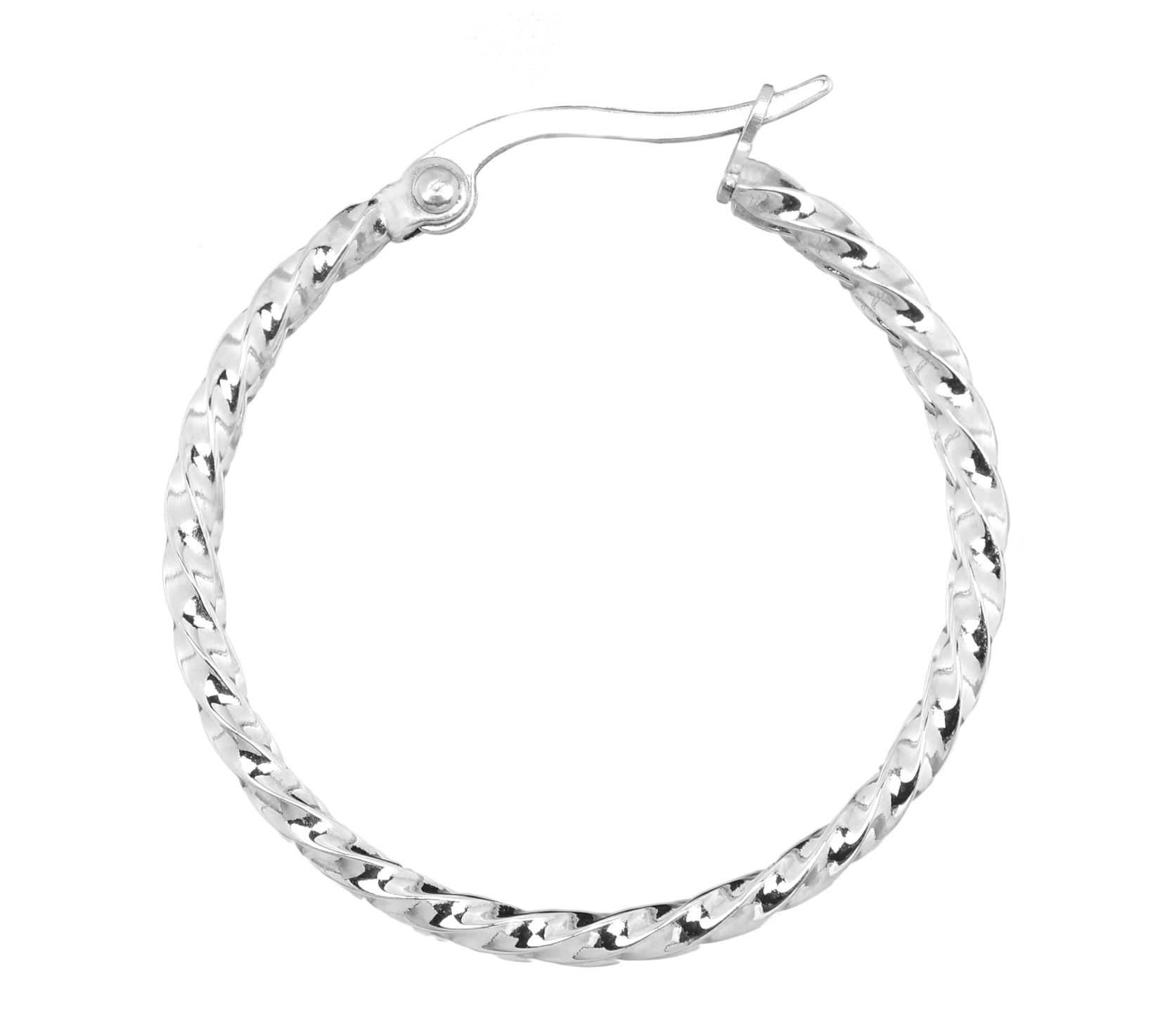 Steel by Design Twisted Rope Hoop Earrings