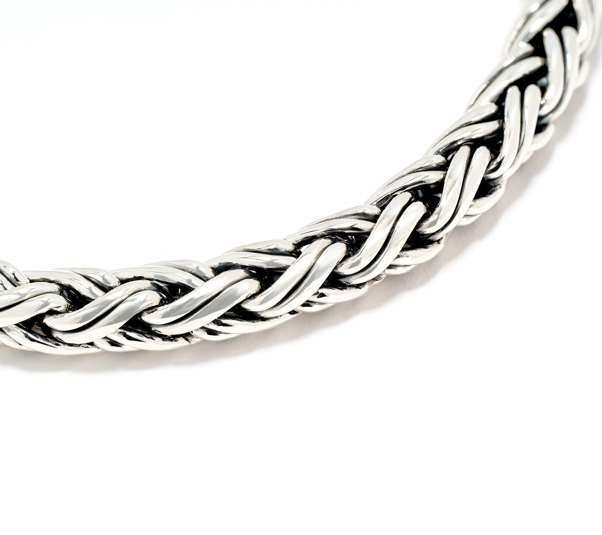 JAI Sterling Silver 5.3mm Handwoven Legacy Chain Bracelet, 22.0g