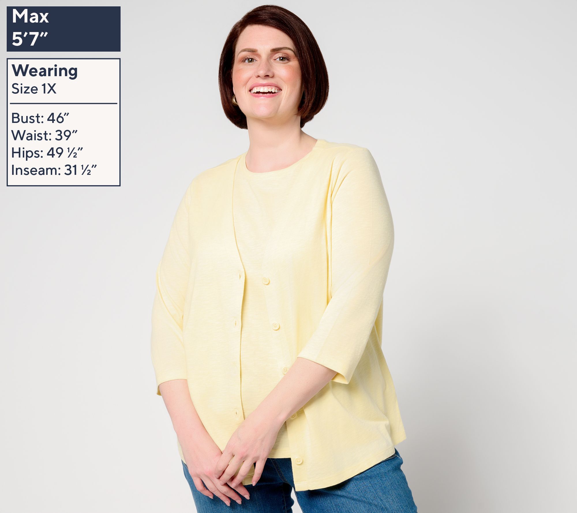 Denim & Co. Essentials Linen Blend Cardigan/Tank Set