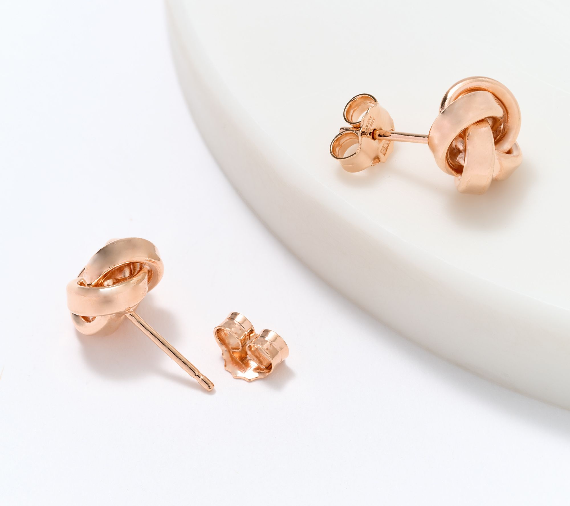 David Markstein Bronze Love Knot Stud Earrings