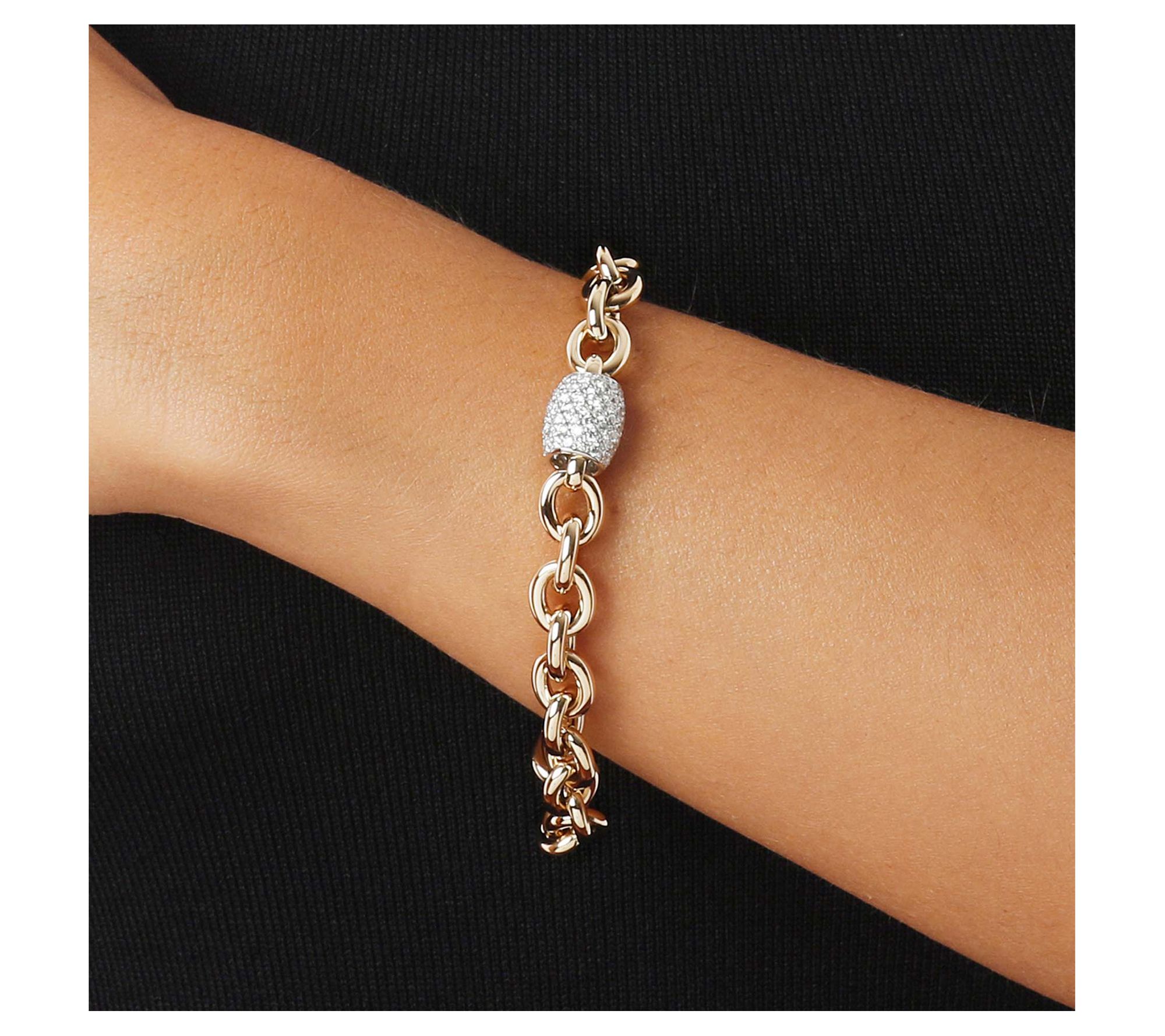 Alberto Milani 1.95 cttw Diamond Barrel Bracelet, 14K, 12.1g