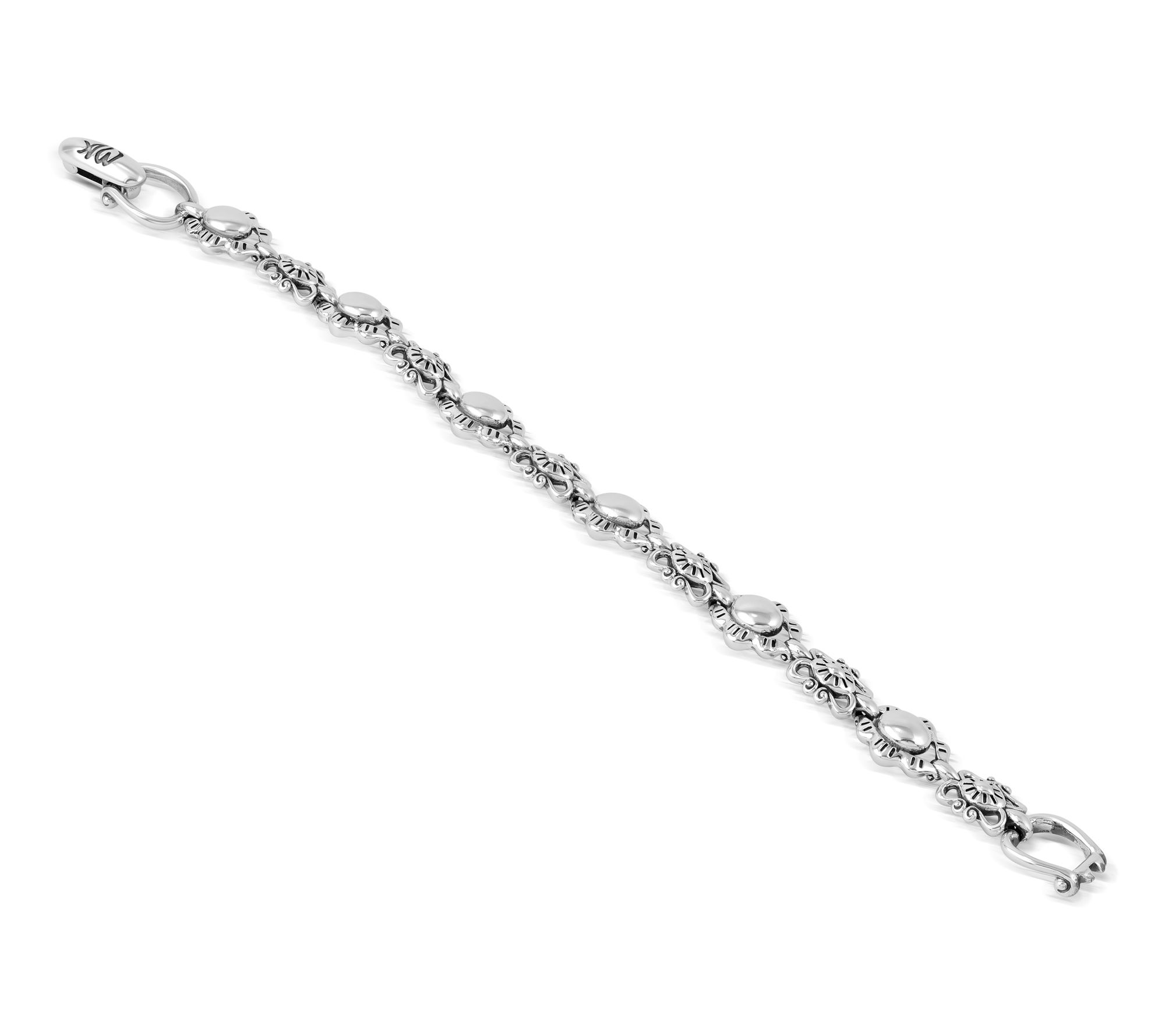 American West Sterling Silver Concha Link Bracelet
