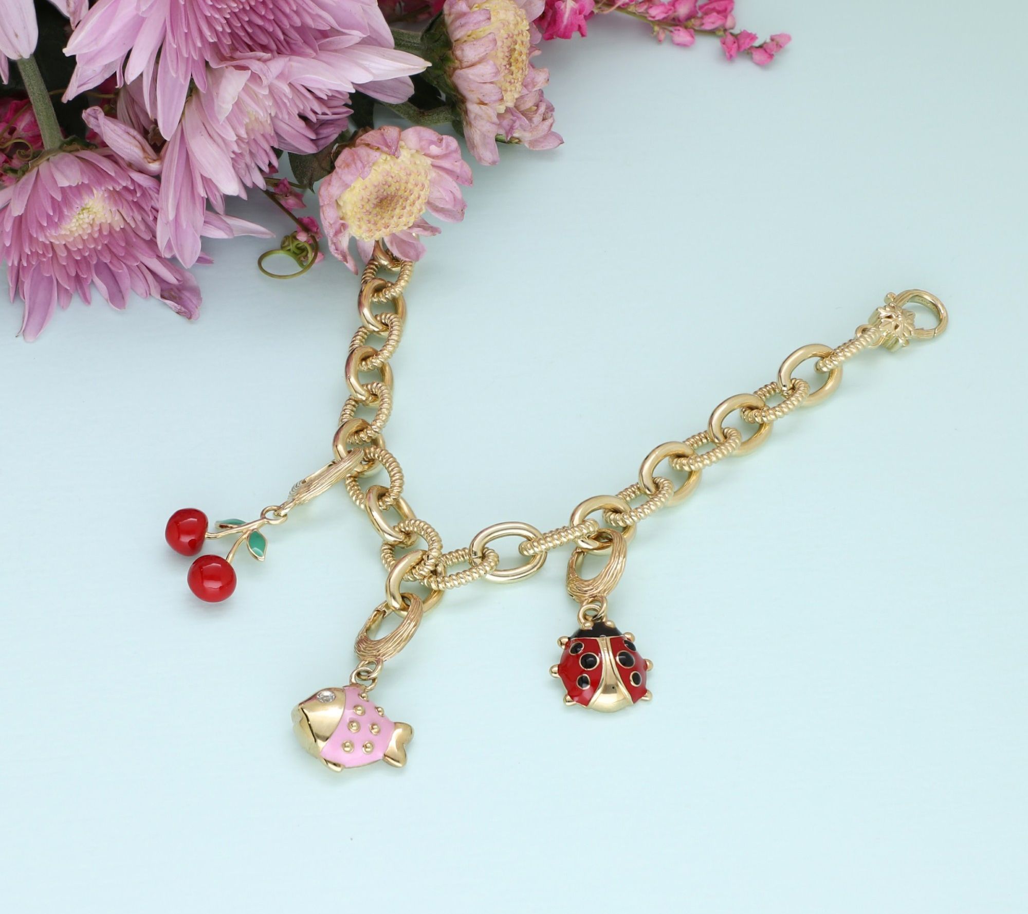 Ariva 18K Gold Clad Oval Link Bracelet