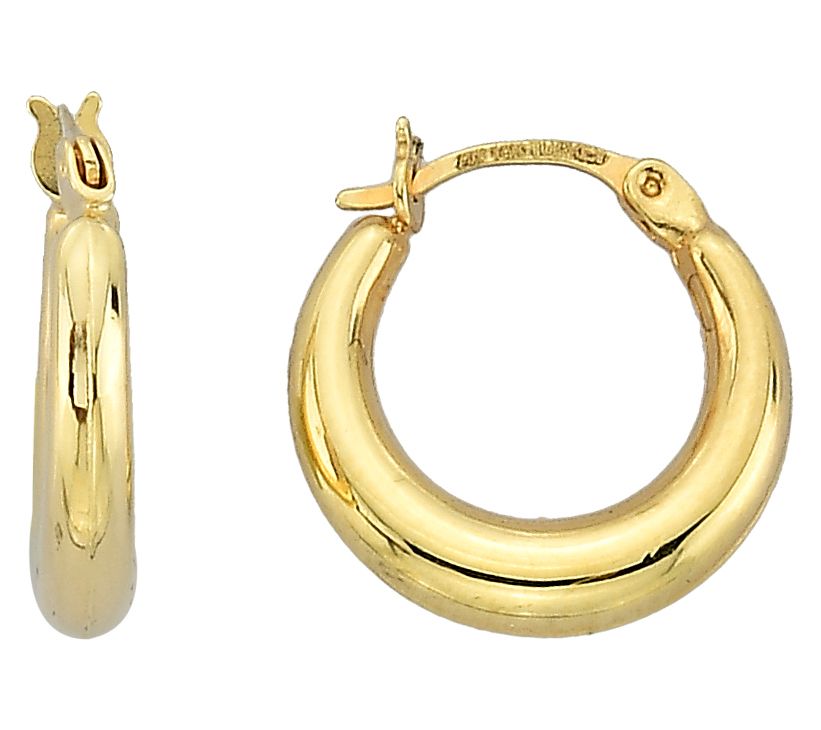 Adorna 14K Gold High Polished 1/2