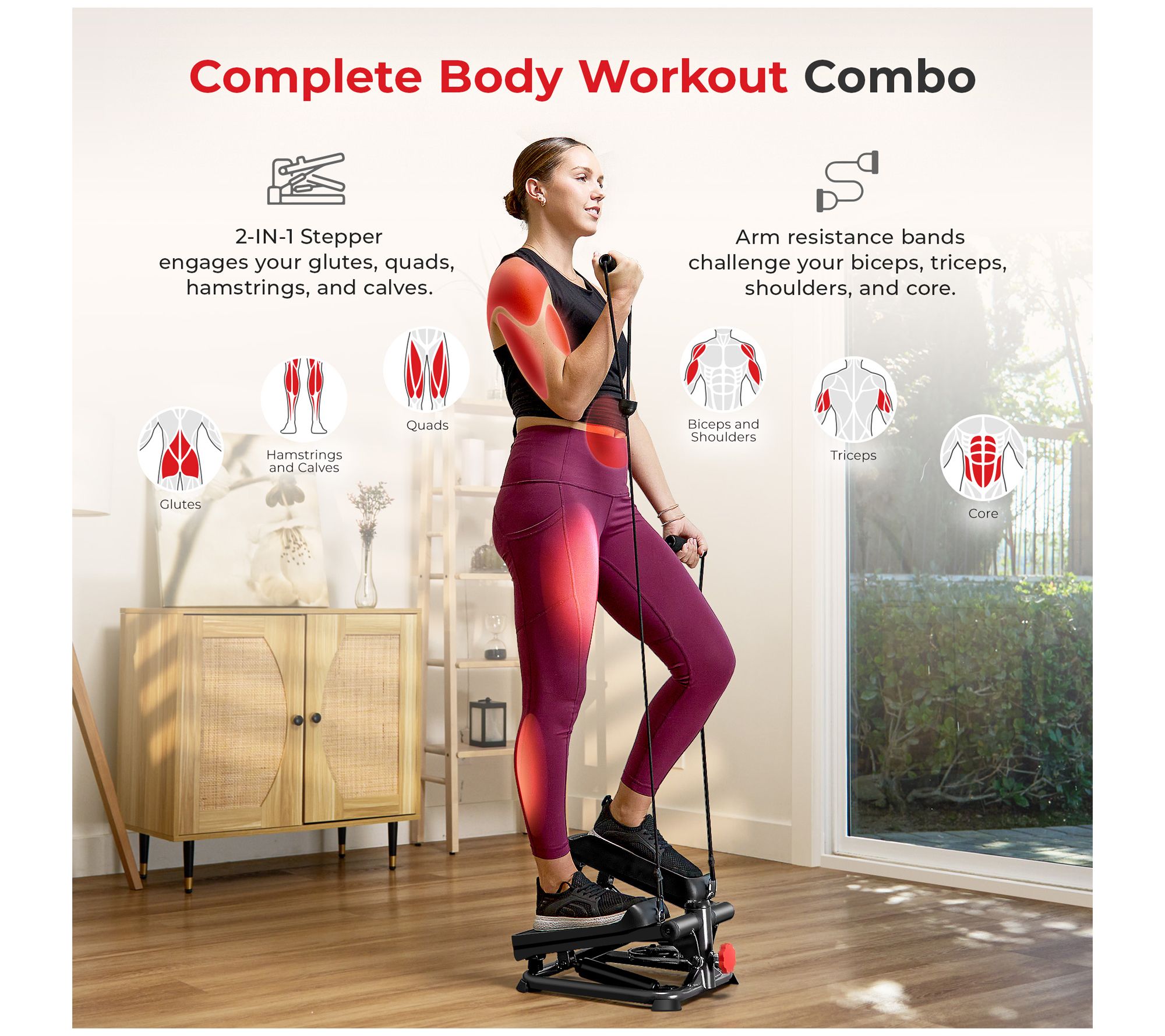 Sunny Health & Fitness Total Body Smart Stepper