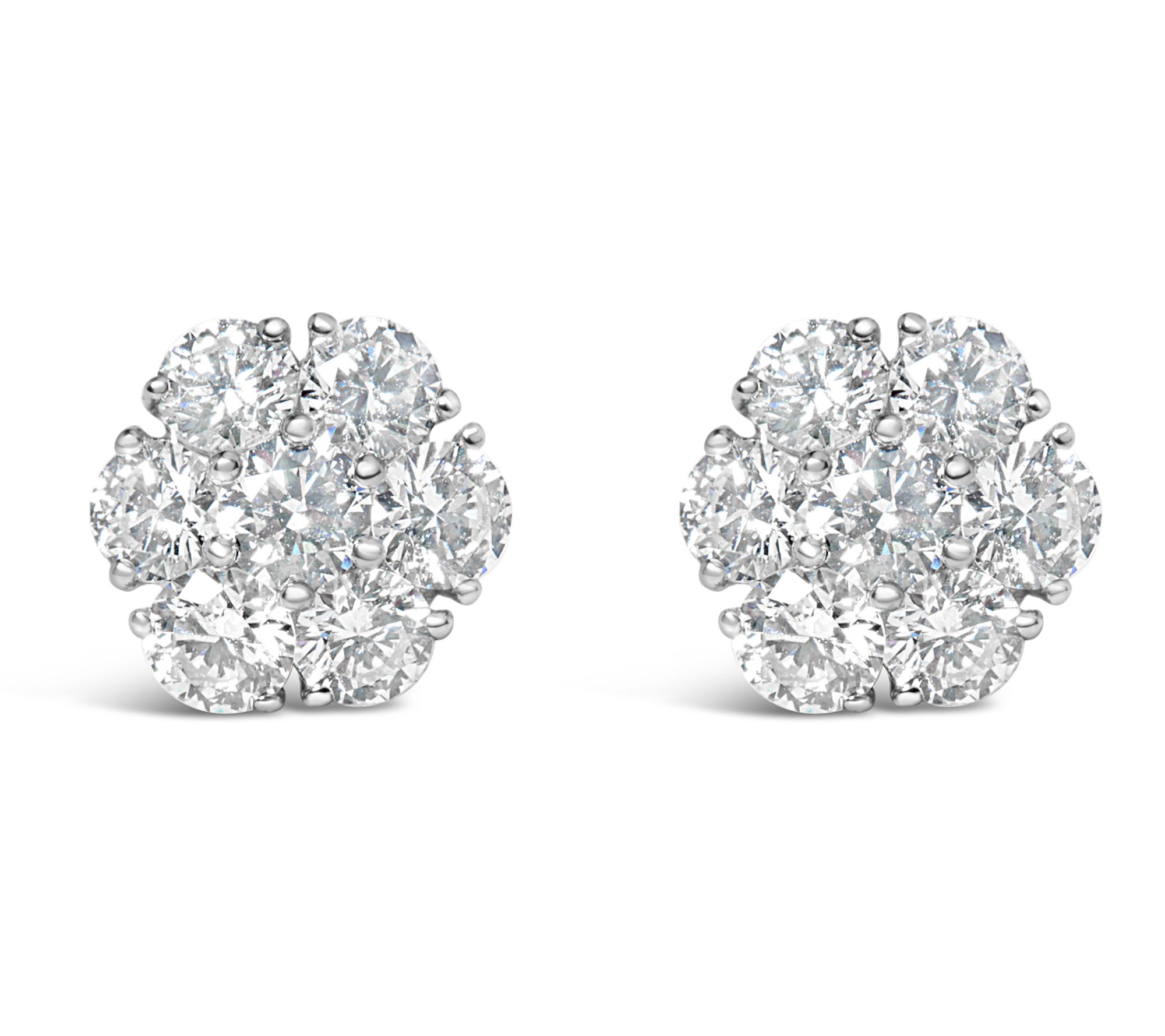 Haus of Brilliance Lab-Grown Diamond Floral Stud Earrings,14K