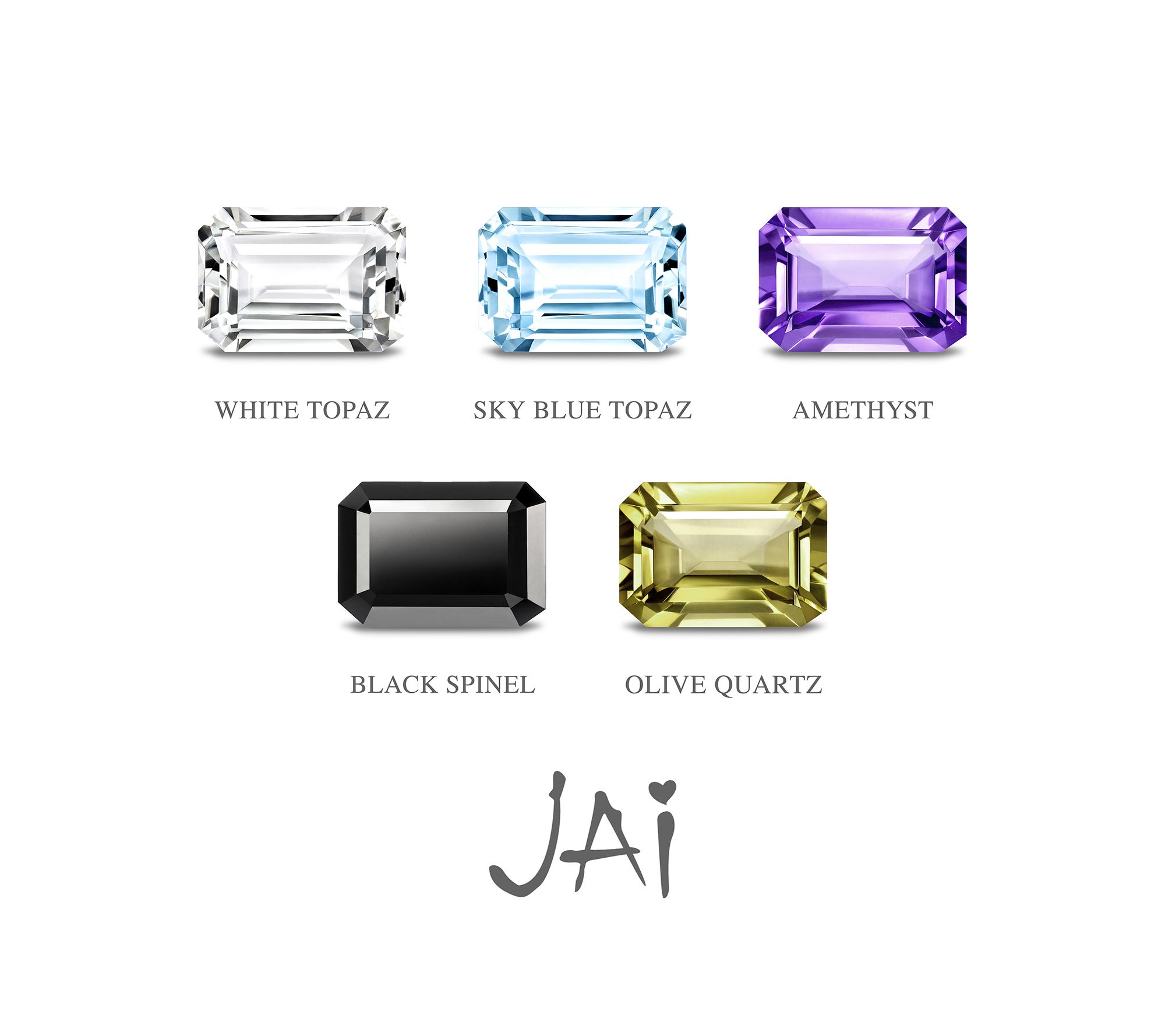 JAI Sterling Silver 8 cttw Gemstone 5.3mm Box Chain Bracelet