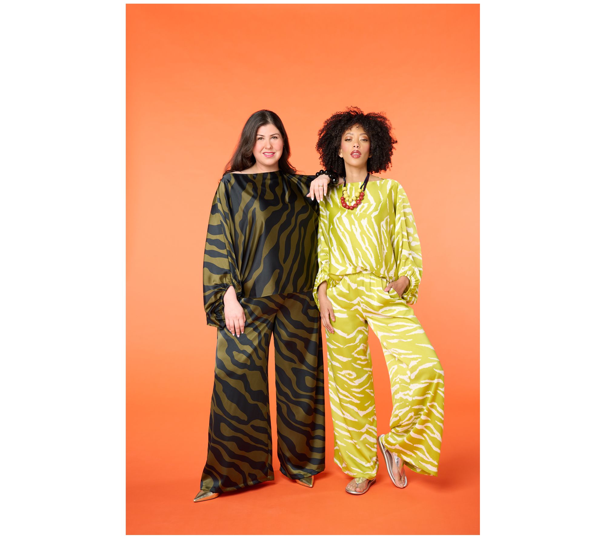 Carla Rockmore Collection Dolman Sleeve Boatneck Satin Blouse