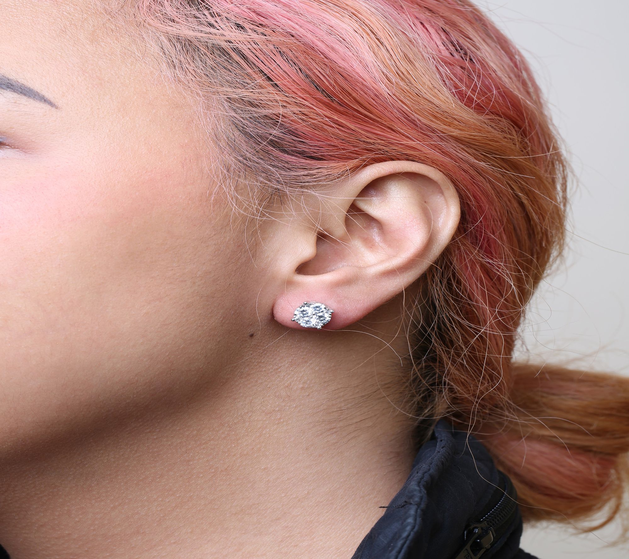 Haus of Brilliance Lab-Grown Diamond Cluster Earrings, 14K