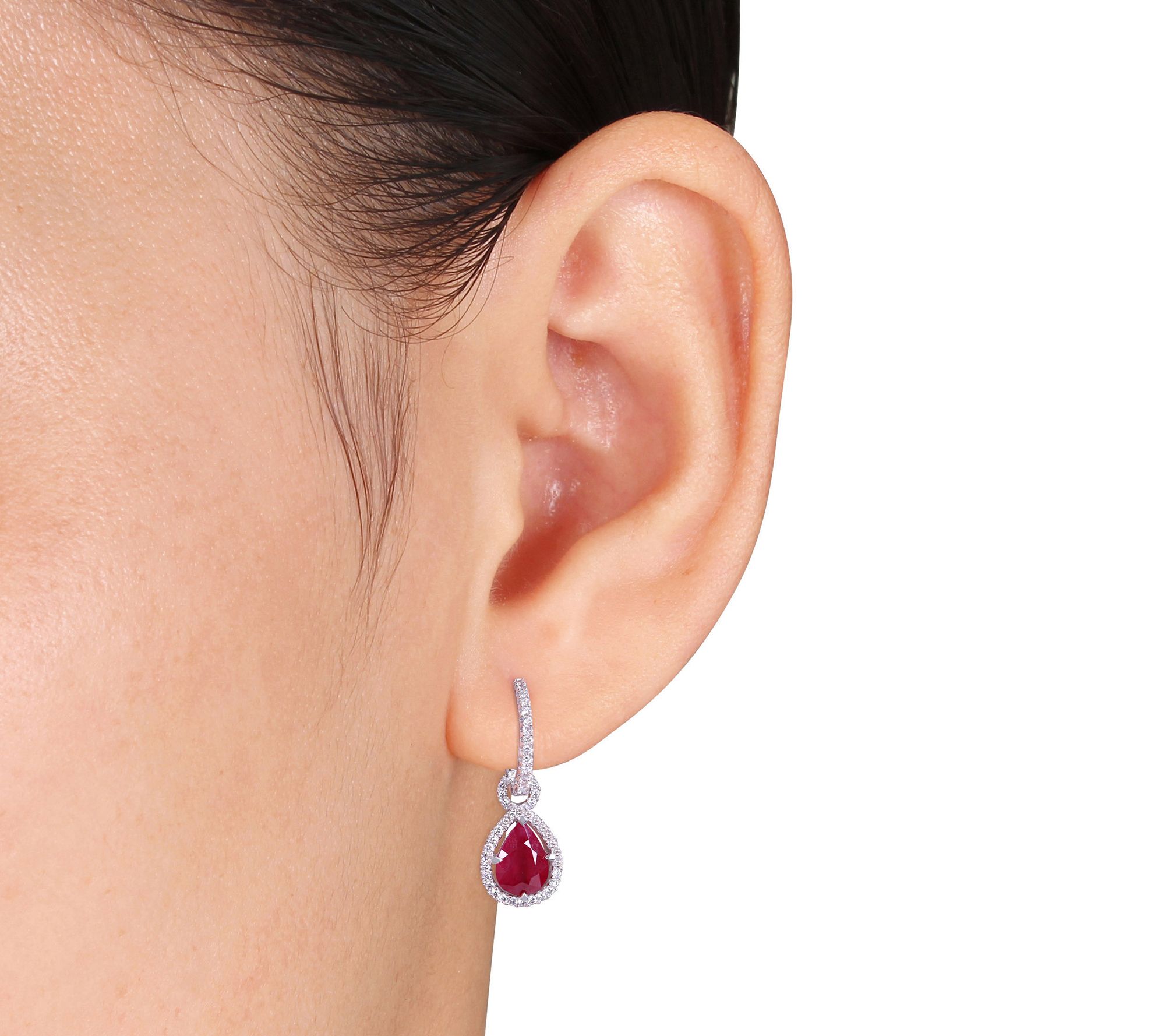 Bellini 2.65 cttw Ruby & 4/10 cttw Diamond Earrings