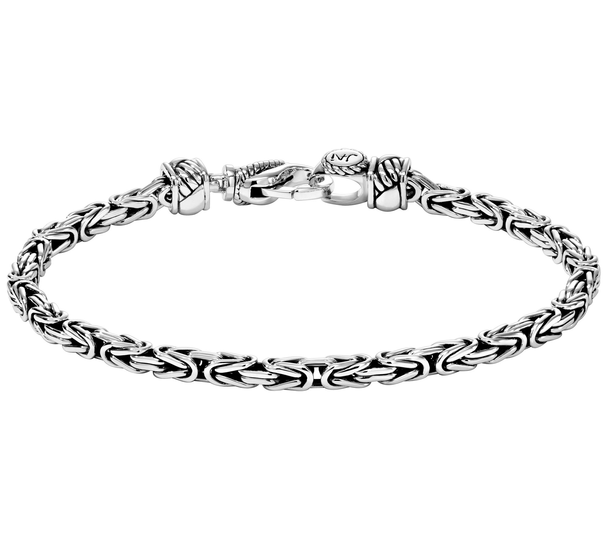 JAI Sterling Silver 3.5mm Byzantine Bracelet