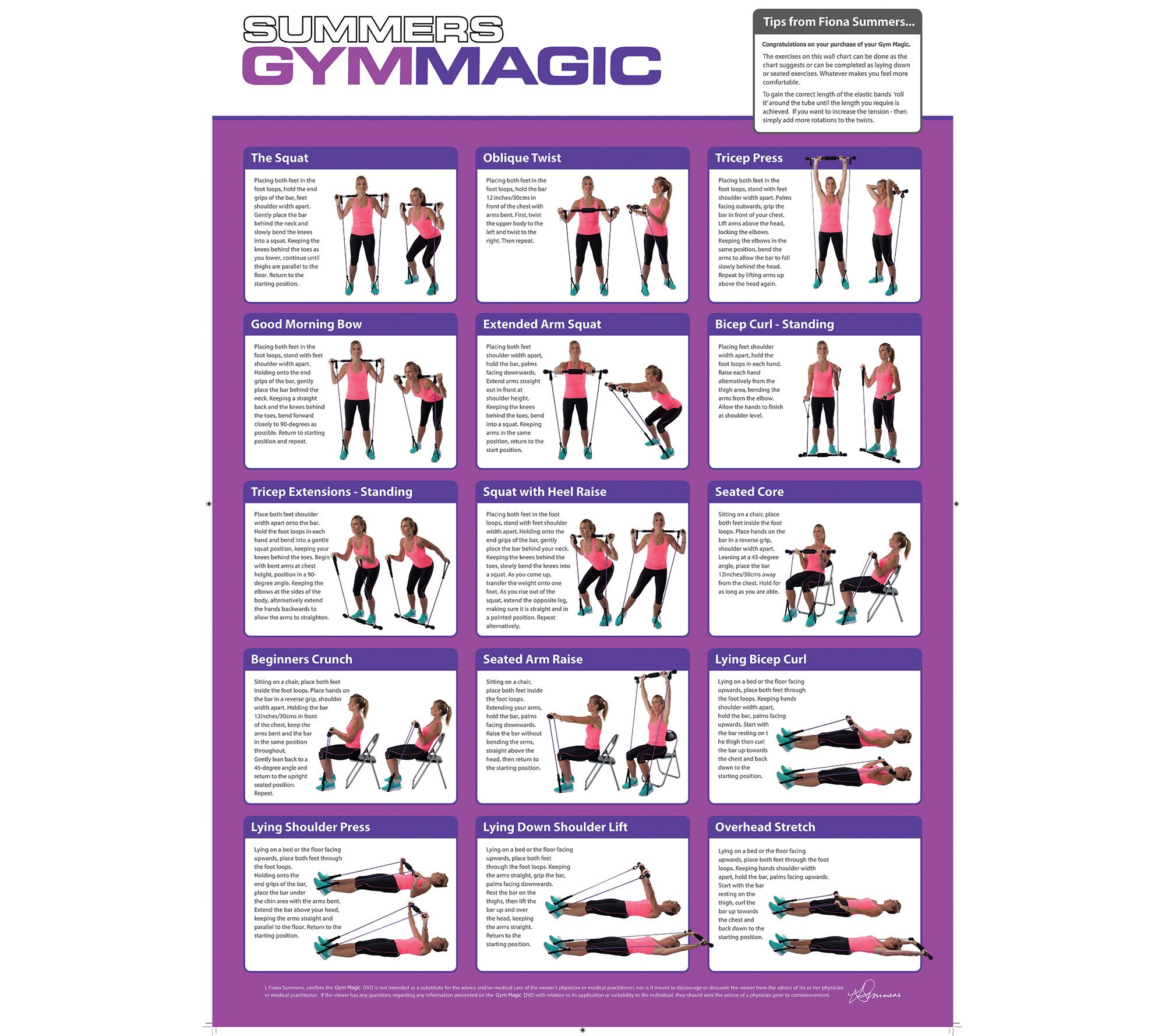 Summers Gym Magic Plus Resistant Training w Travel Bag