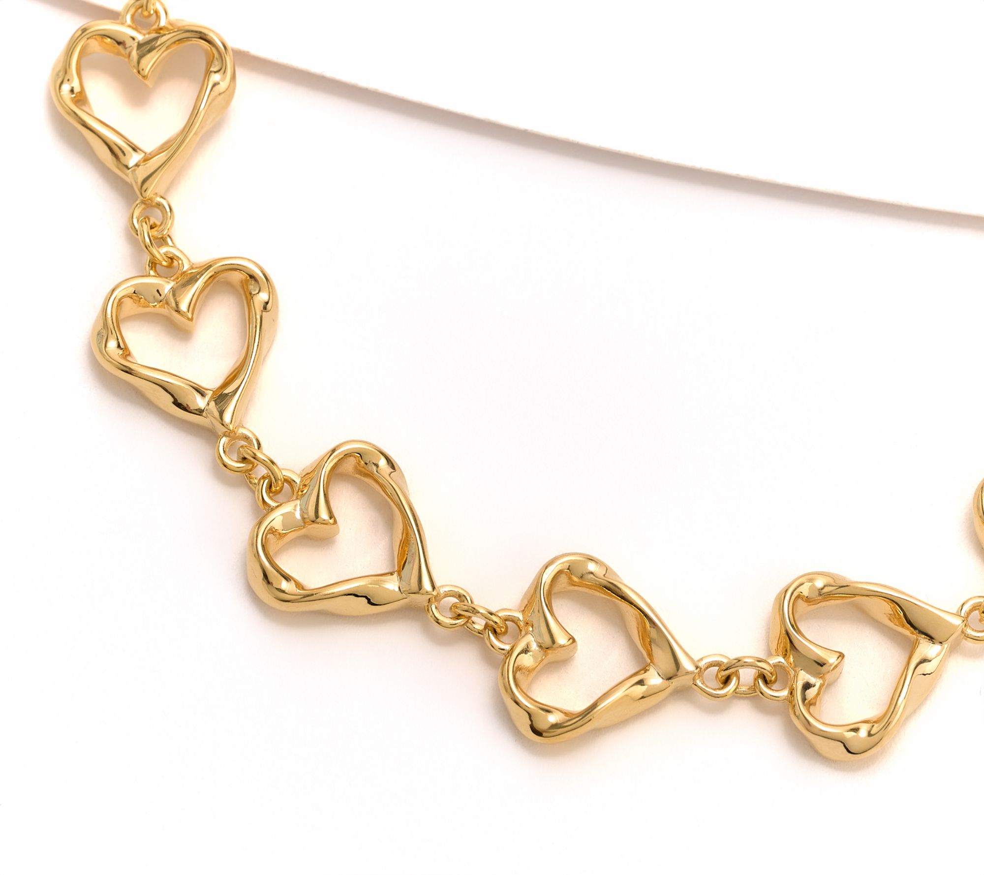Christian James by Scott Grimes 14K Gold Clad Heart Link Bracelet 11.0g