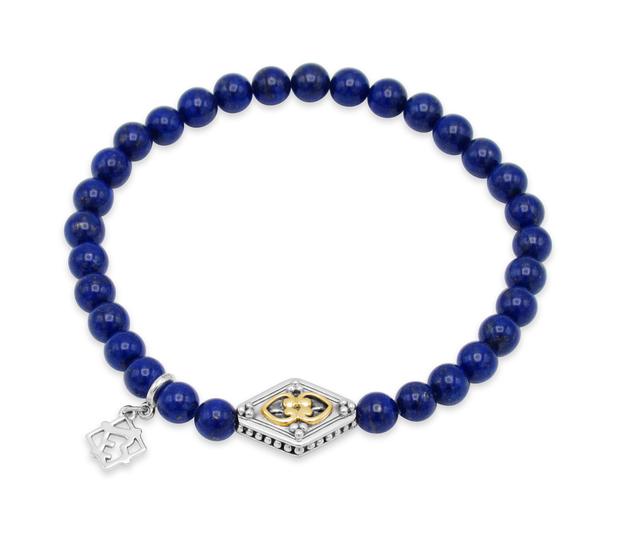 Elyse Ryan Sterling & 14K Lapis Bead Bracelet