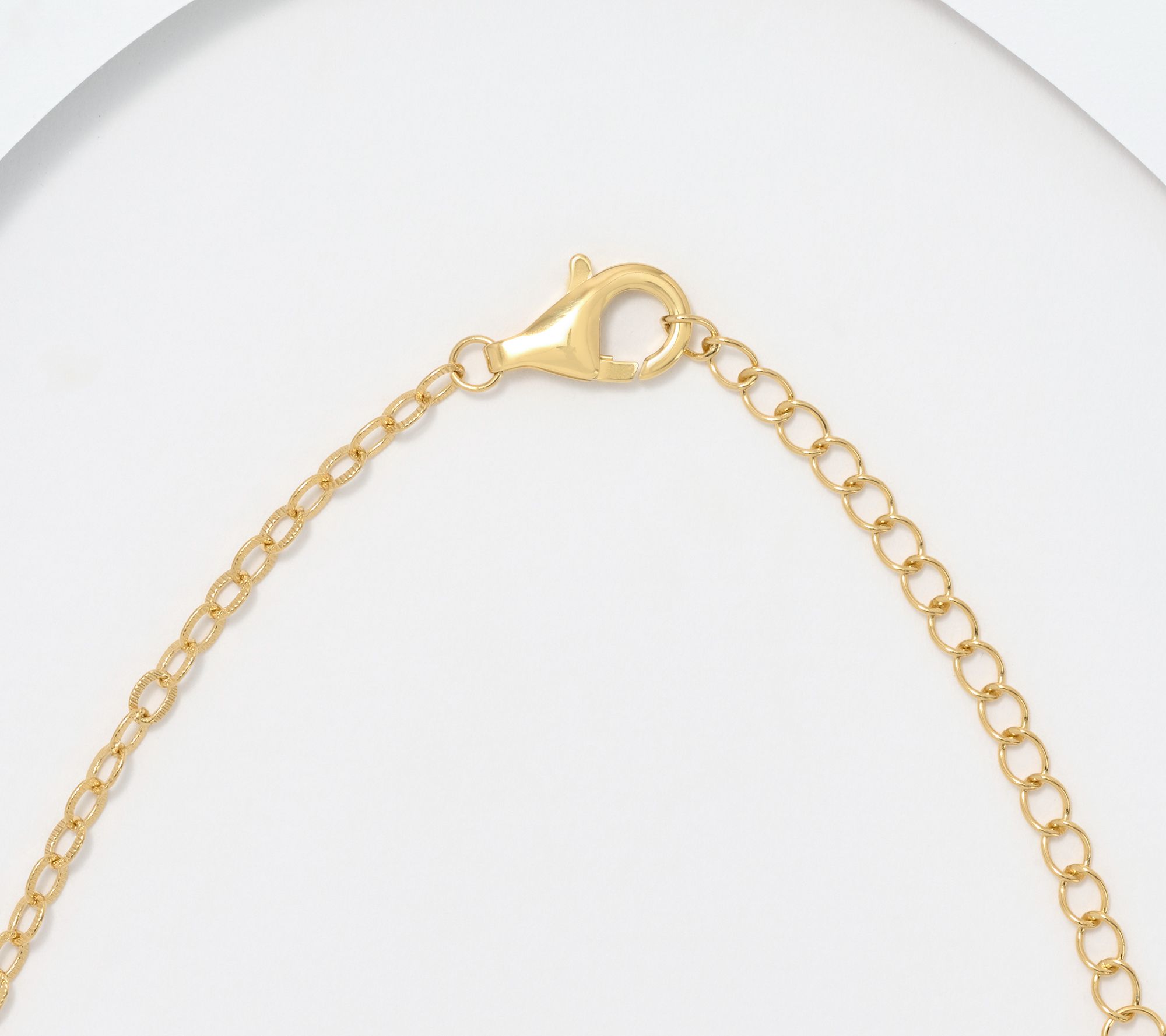 Affinity Gems Cushion Cut Bezel Necklace 14K Plated