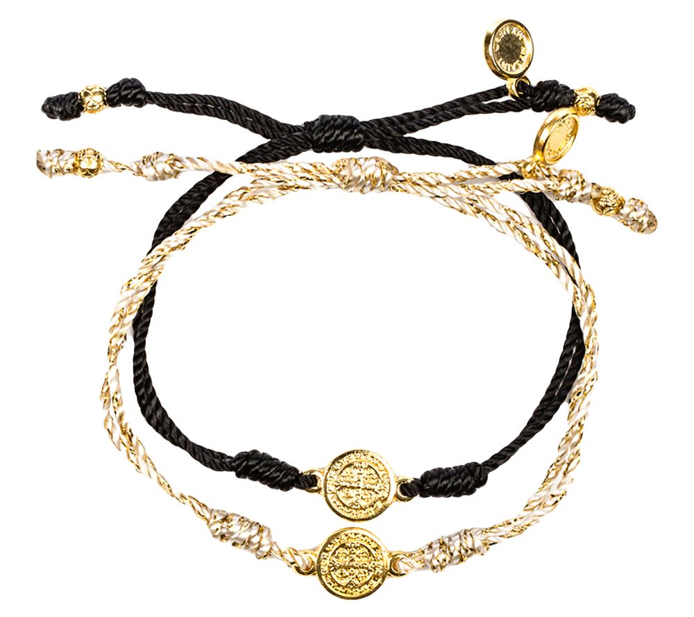 My Saint My Hero Breathe Blessing Goldtone Bracelet Set