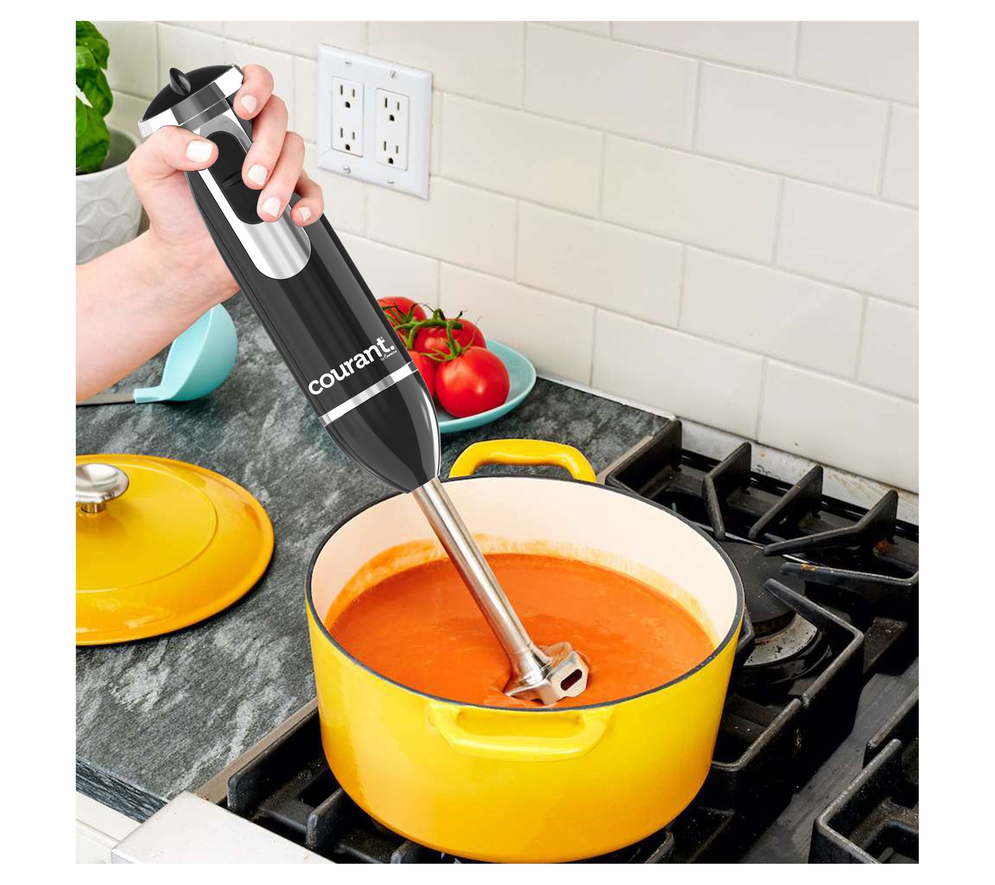 Courant 350-Watt Multifunctional Hand Blender w/ Whisk & Cup