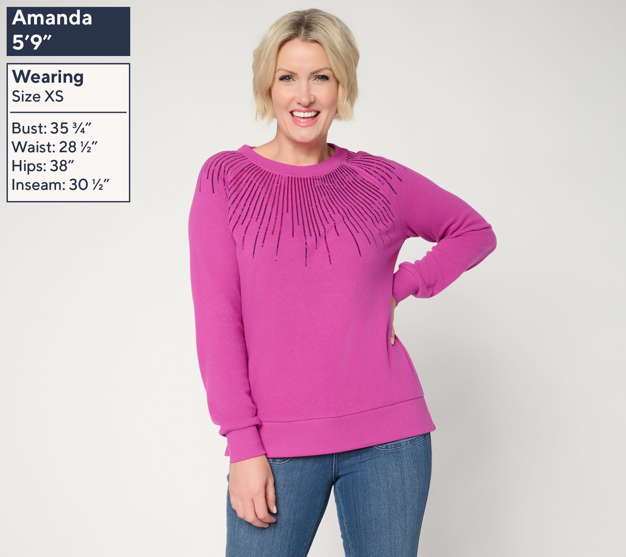 Jingle Belles by Kim Gravel Starburst Sequin Knit Top