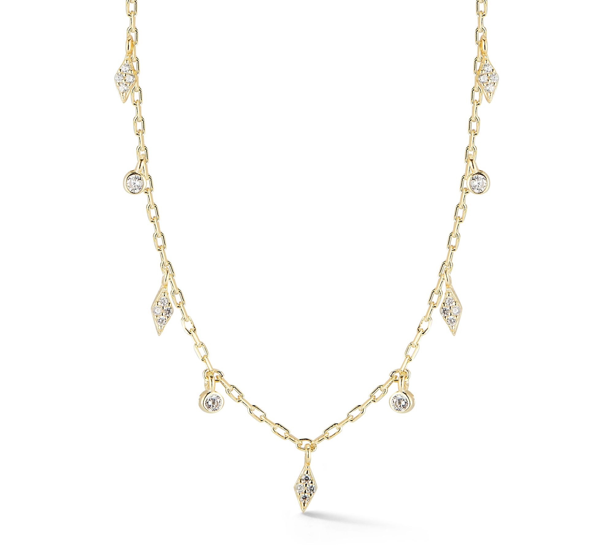 Sterlina Silver Multi-Charm Choker Necklace, Sterling