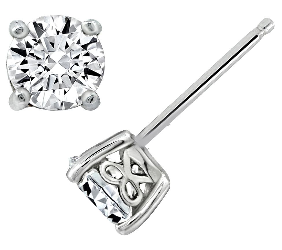 Diamonique 16.10 cttw Necklace & Earrings Set,Sterling Silver