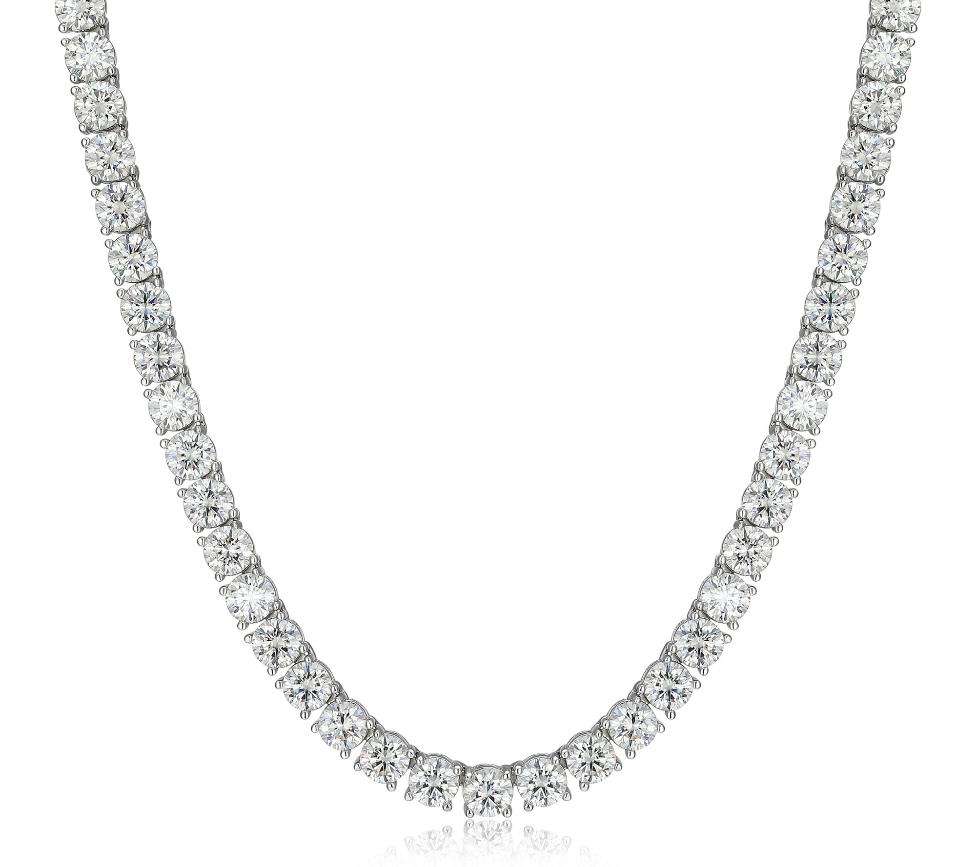 Moissanite 36.00 cttw Tennis Necklace, SterlingSilver