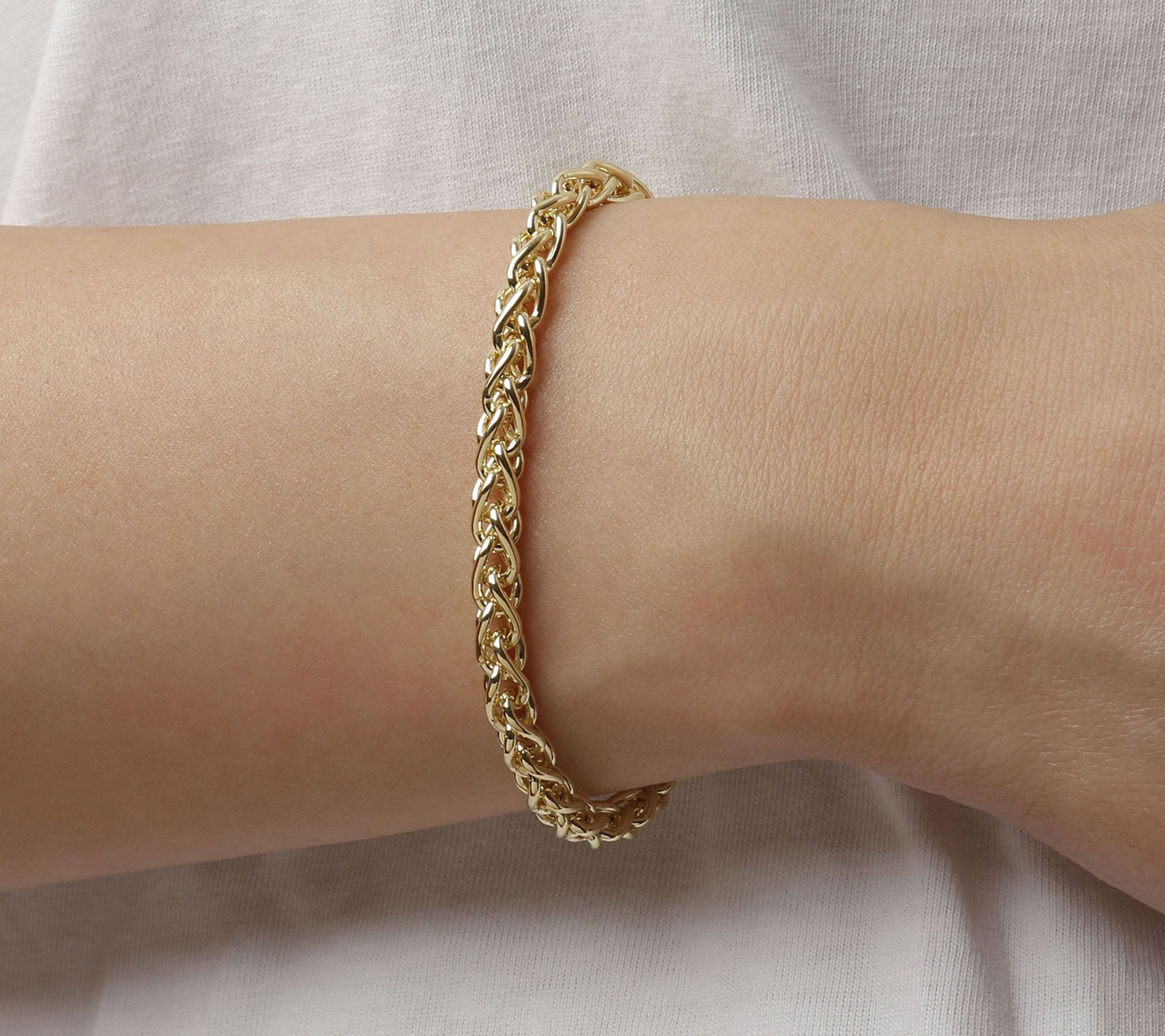 Veronese 18K Clad Polished Spiga Chain Bracelet