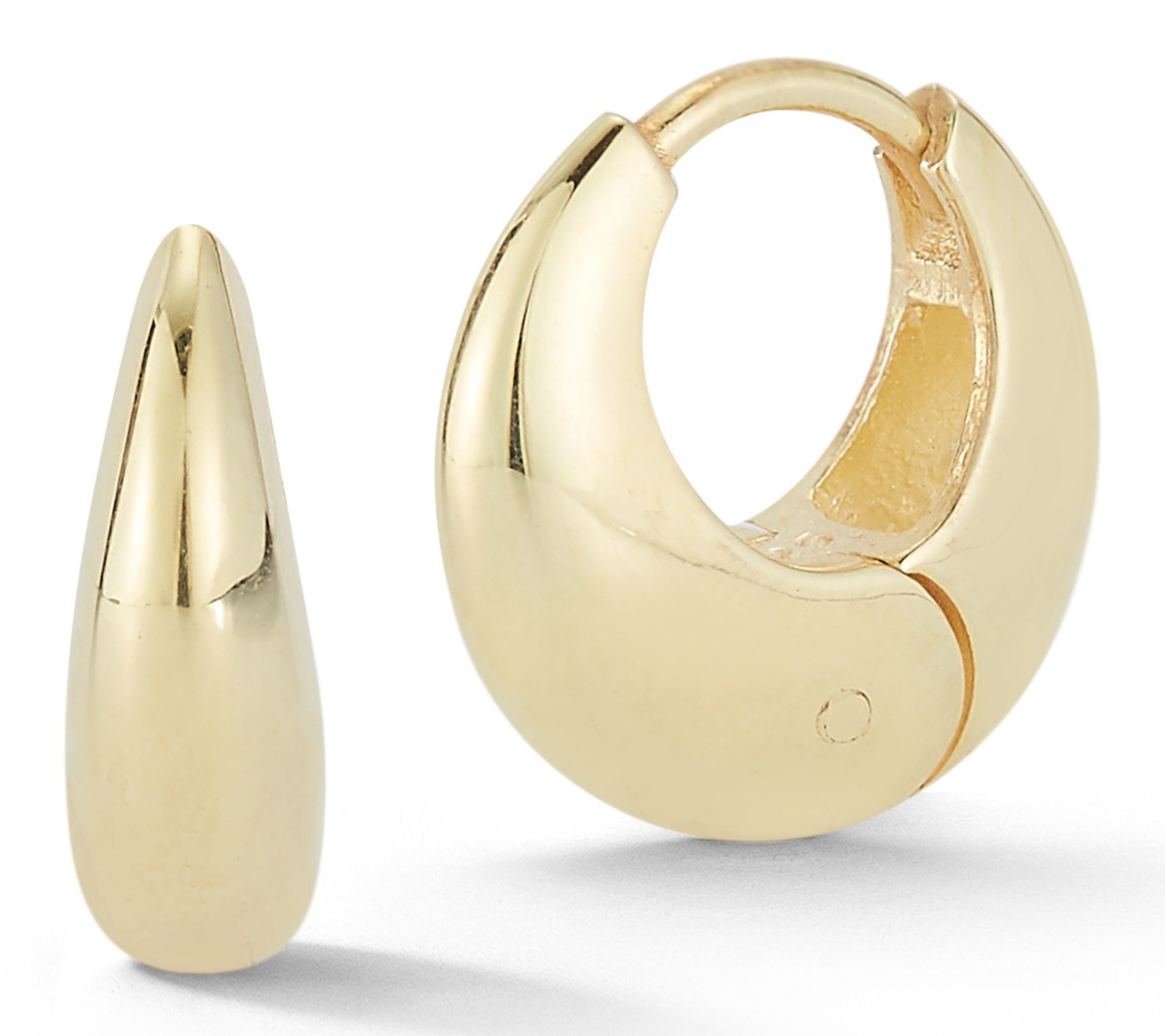 Sterlina Silver Graduated Huggie Hoop Earrings,Sterling