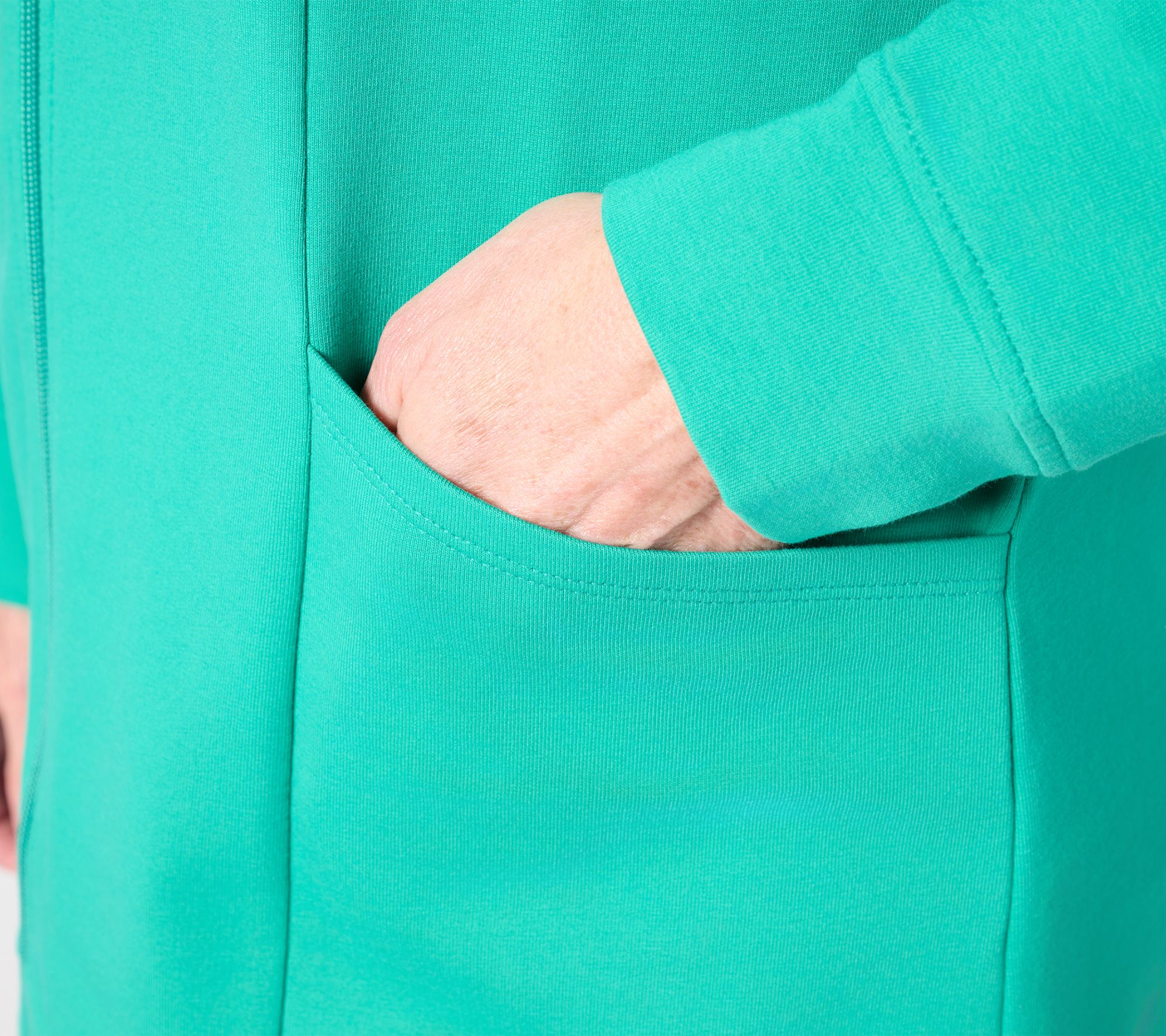 Denim & Co. Regular EasyWear French Terry Tunic Jacket