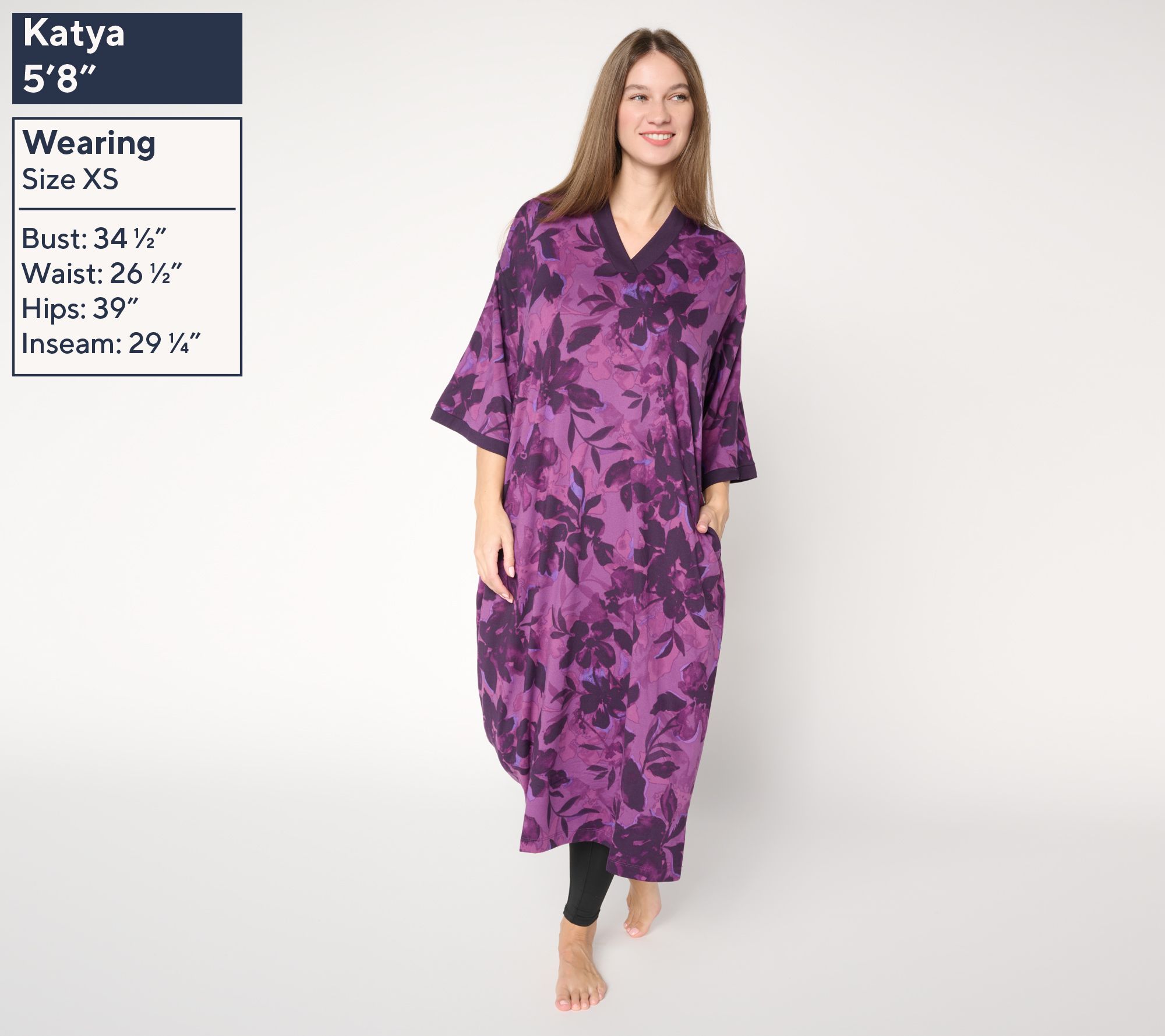 Stan Herman Sueded Jersey Caftan