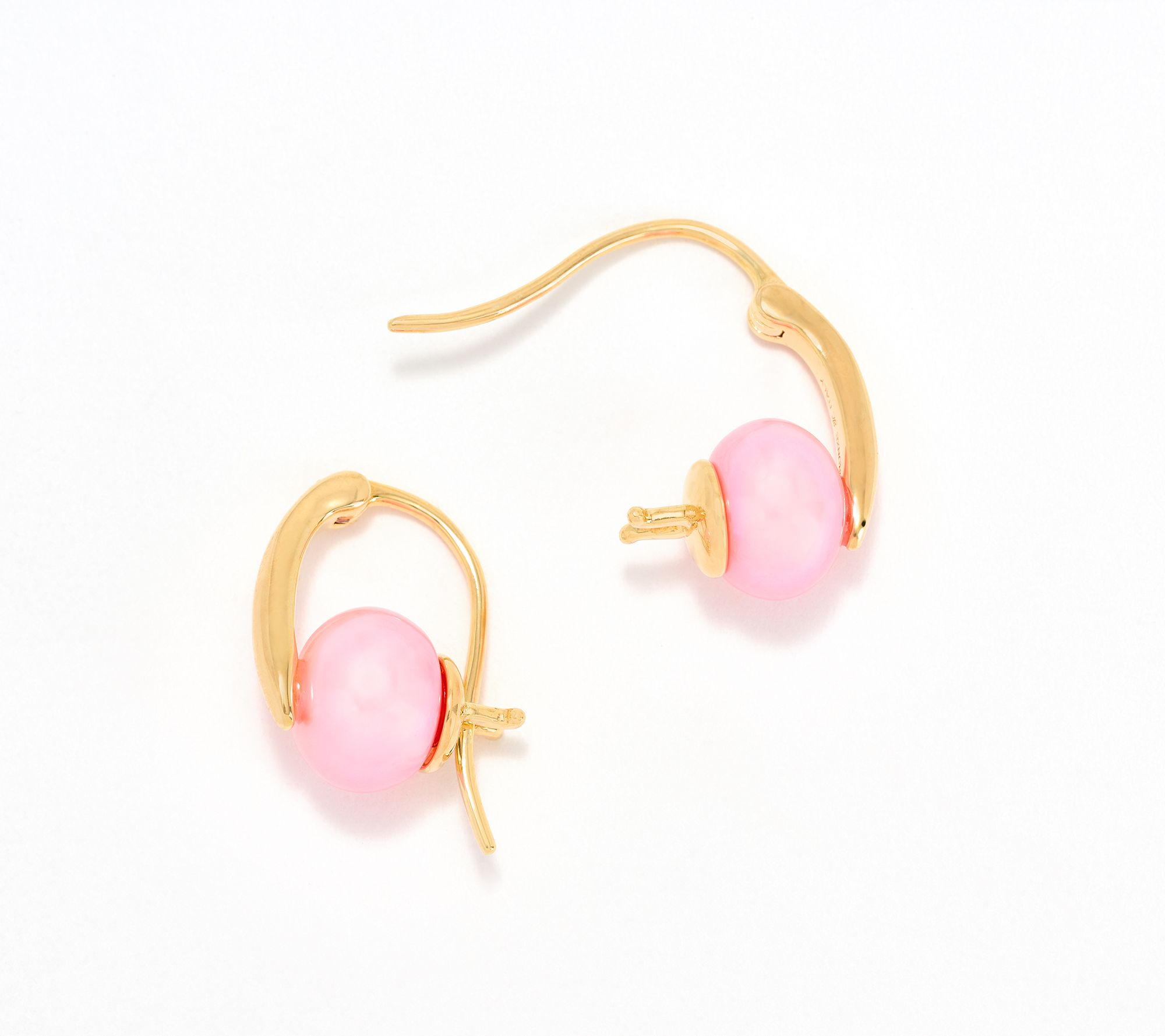 Honora Bronze Pearl Earrings Yellow Plated