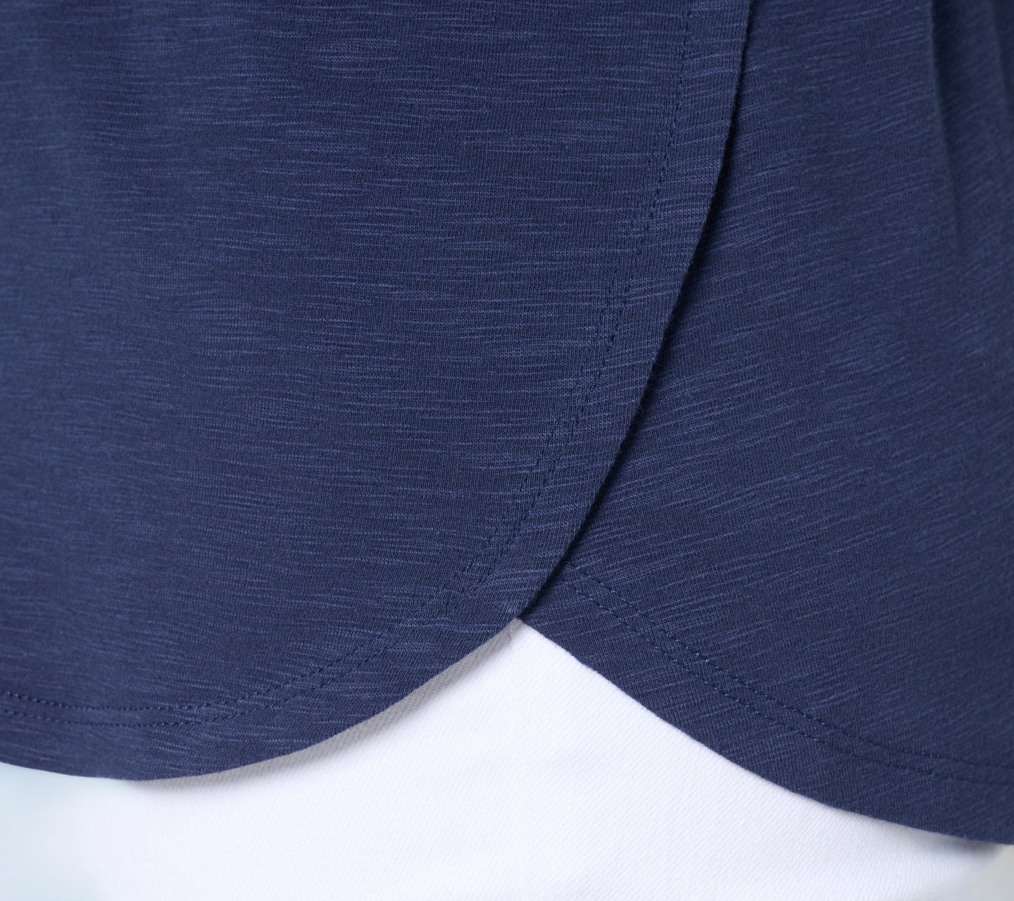 Denim & Co. Essentials Textured Knit Bracelet Sleeve Round Neck Top