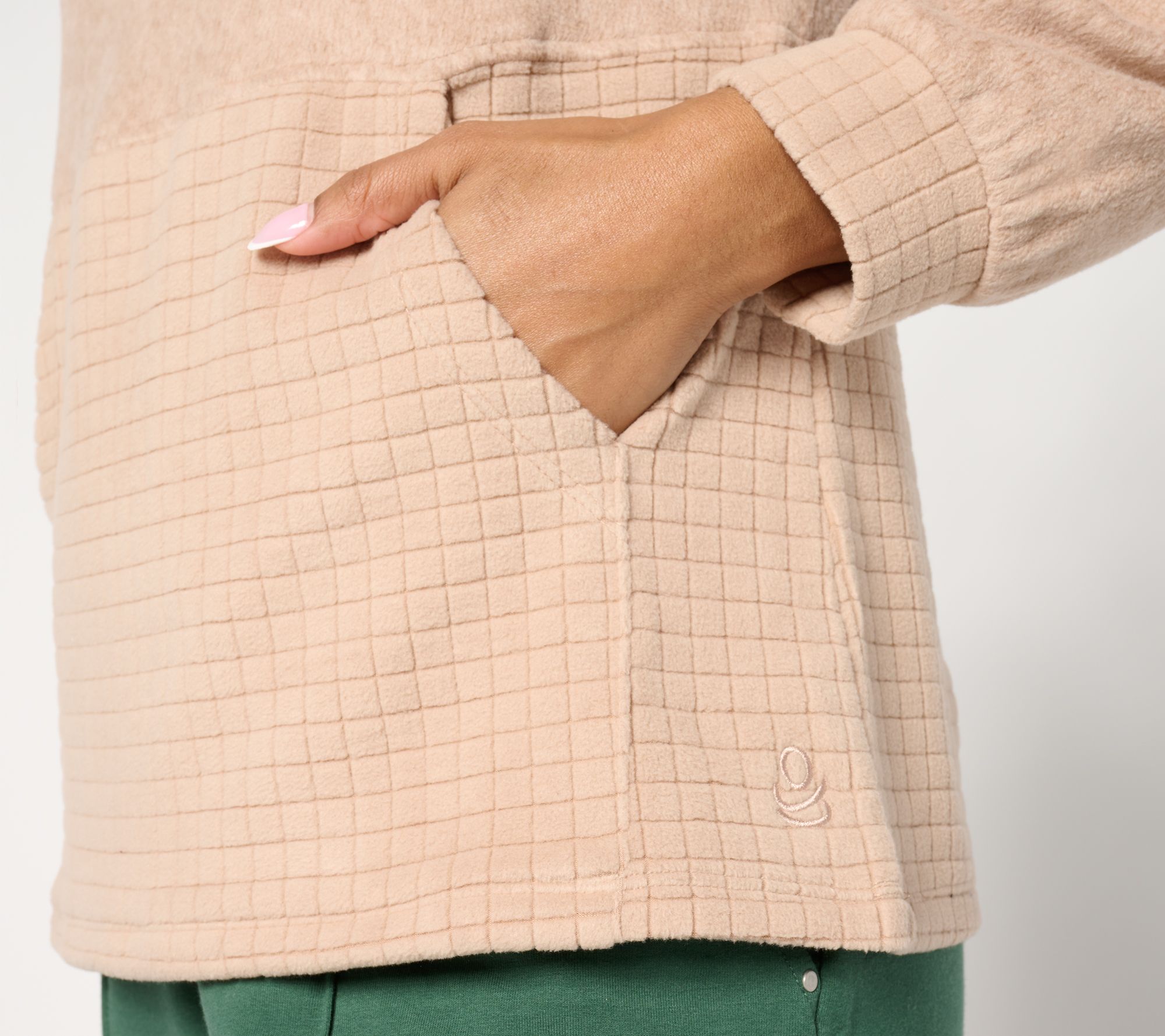 Cuddl Duds Fleecewear with Stretch Snap Front Pullover