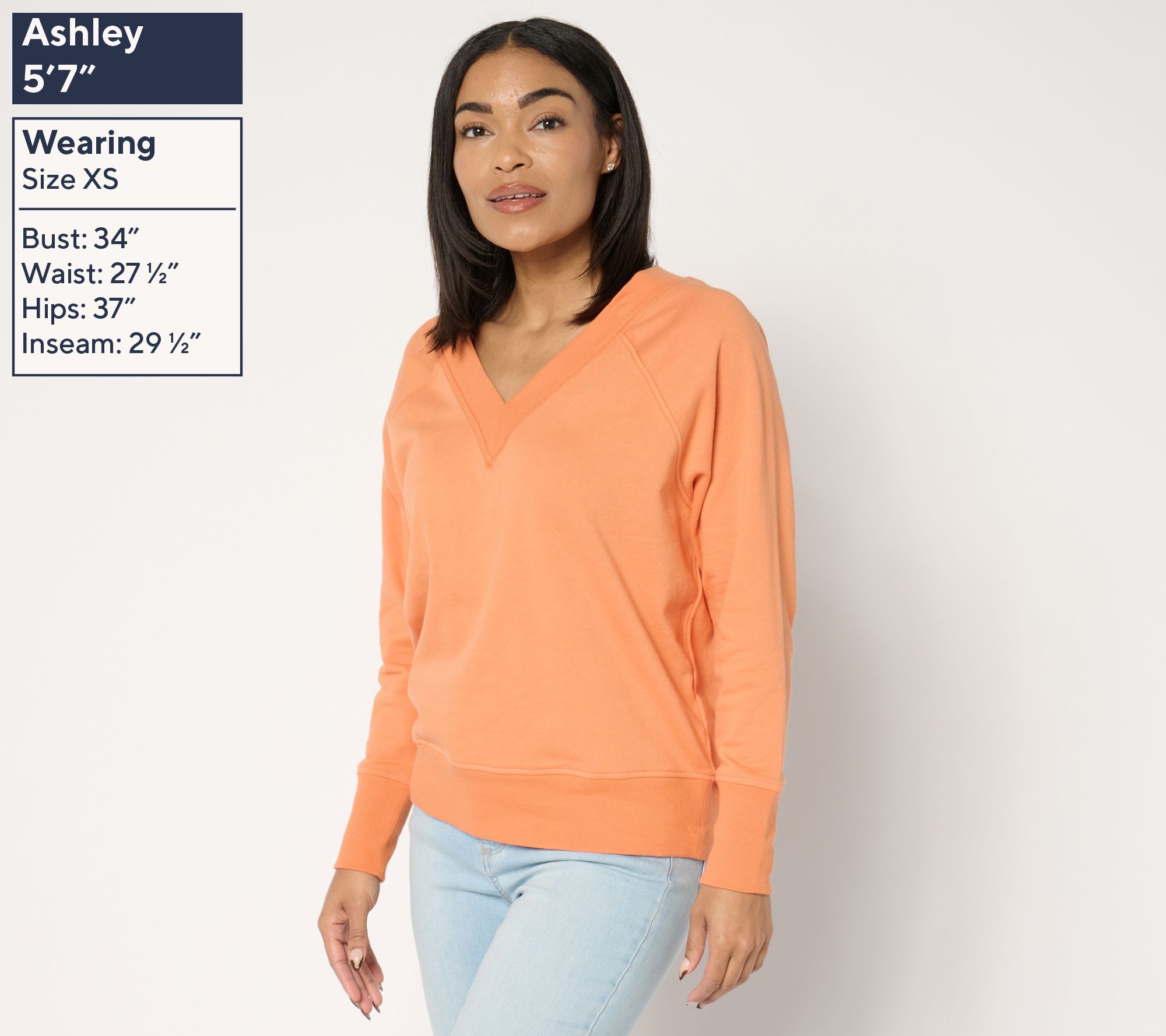 Studio Park x Amy Stran French Terry V-Neck Pullover