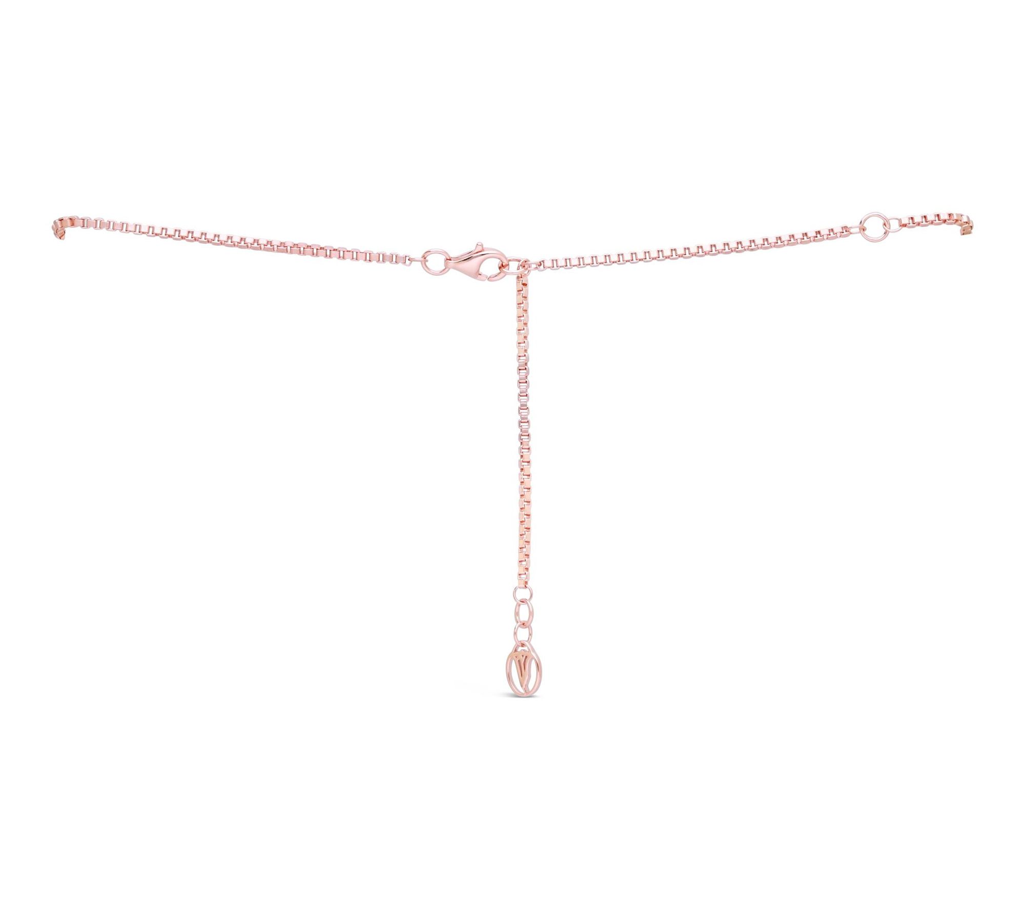 Goddaughters 14K Rose Gold Clad Hexagon Onyx Necklace