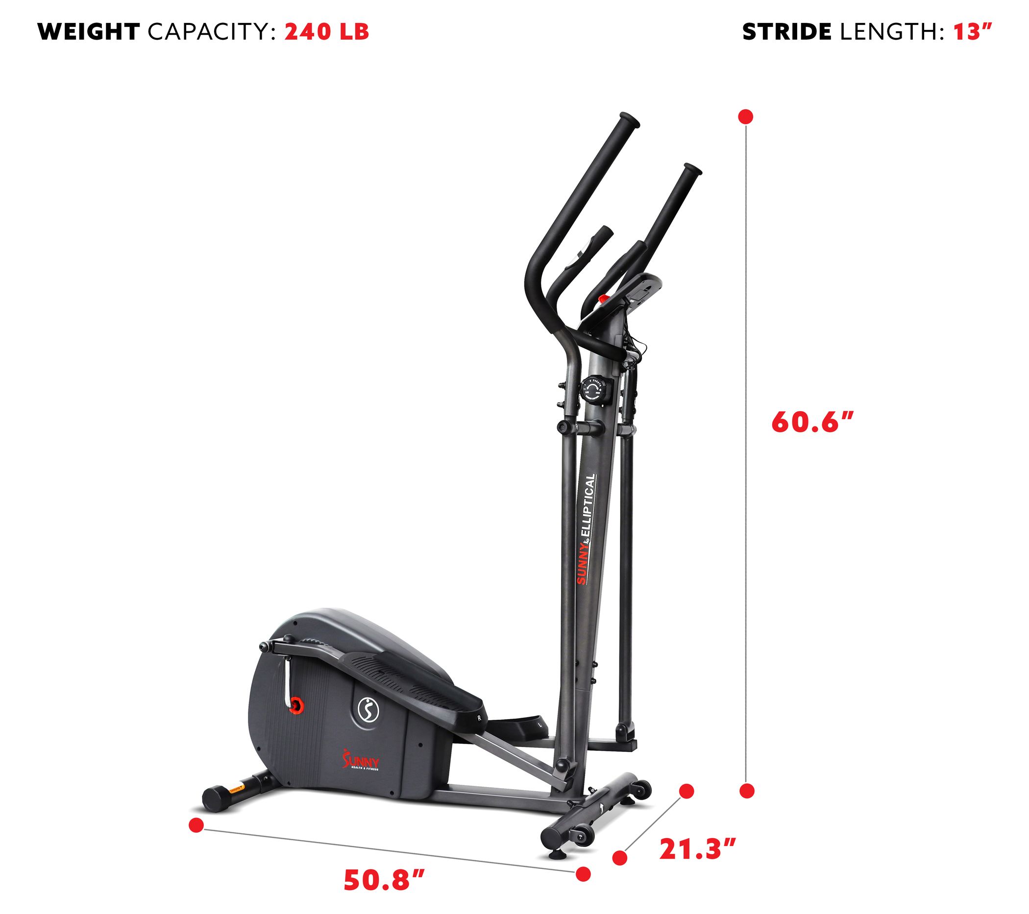Sunny Health & Fitness Smart Elliptical Machine