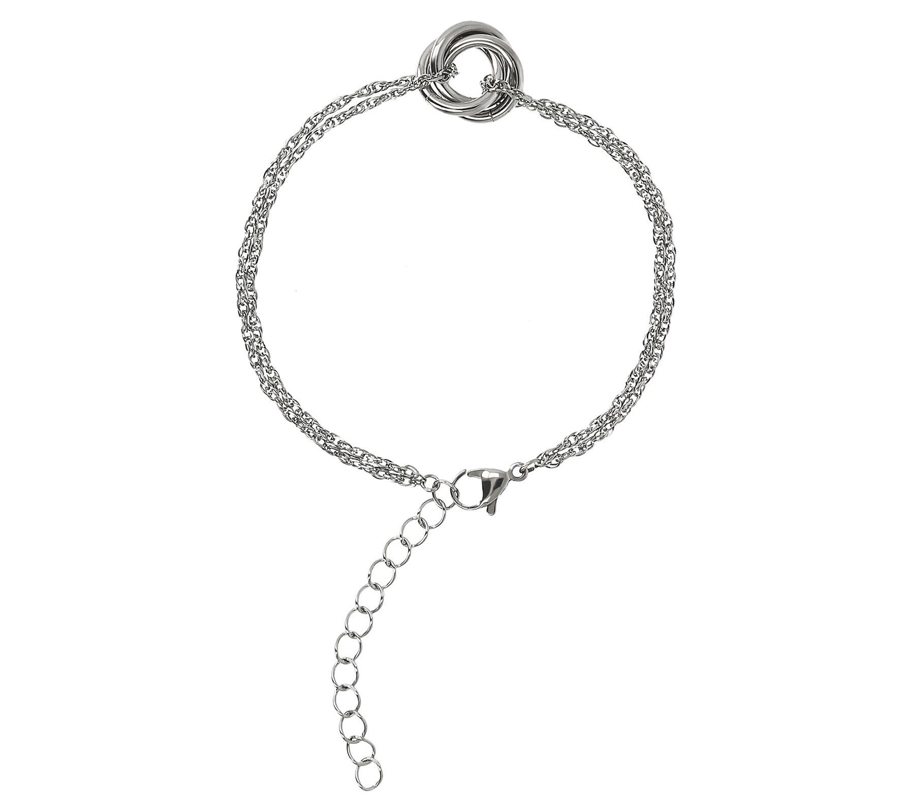 Steel by Design Polished Oval Link Multi-Strand Bracelet