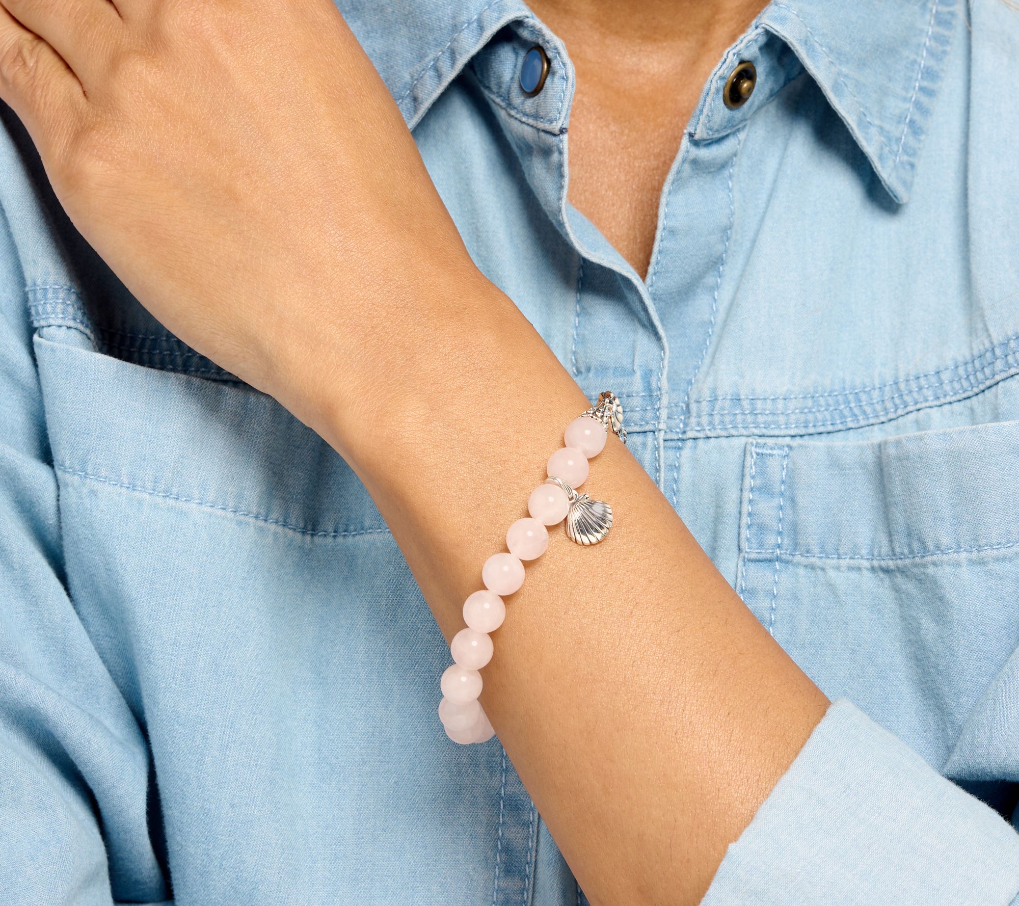 Third Person Sterling Silver Sea & Soul Gemstone Bead Bracelet