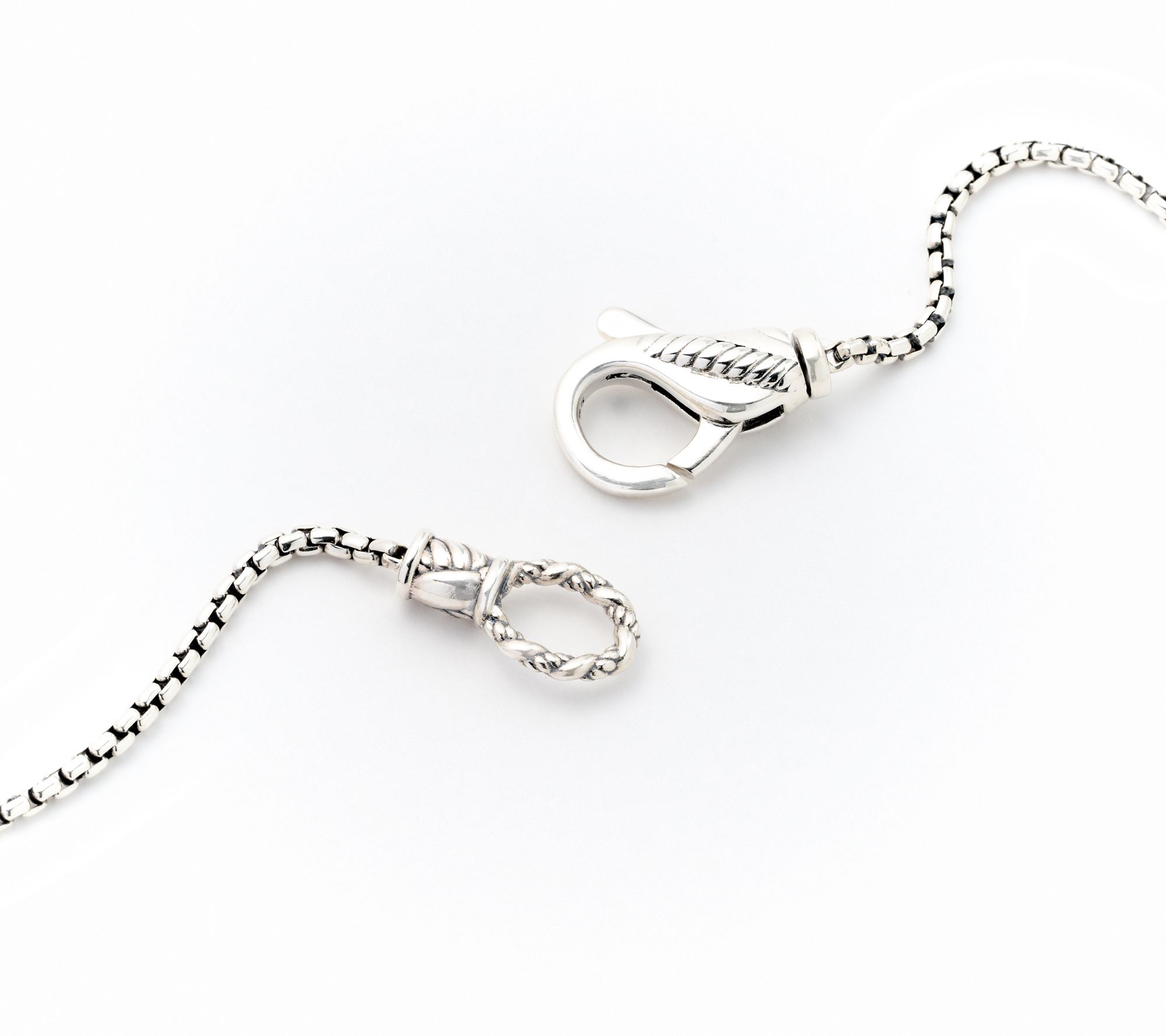 JAI Sterling Silver 1.6mm Baby Box Chain 18
