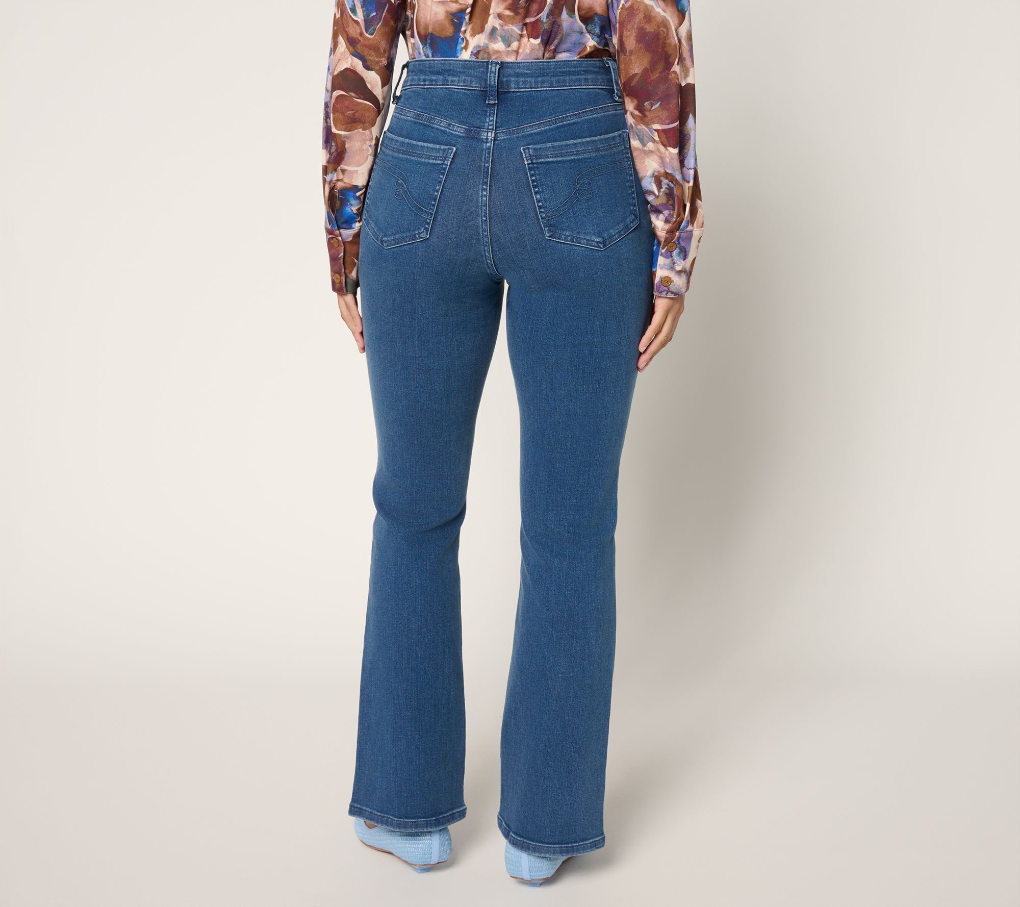 Women with Control Contour Curves Regular Indigo Jeans