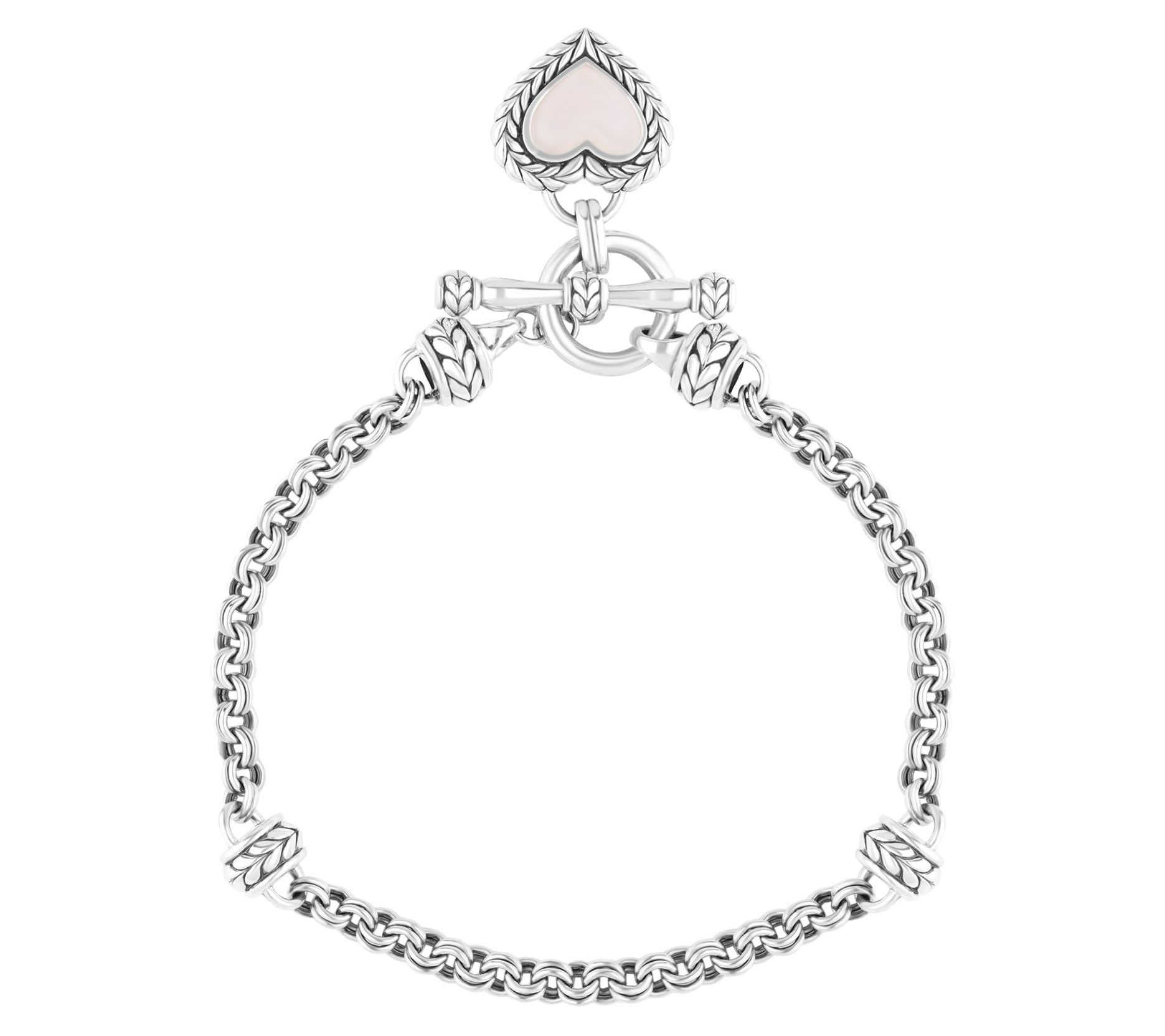 Tiffany Kay Studio Sterling Herringbone Rose Qu artz Bracelet