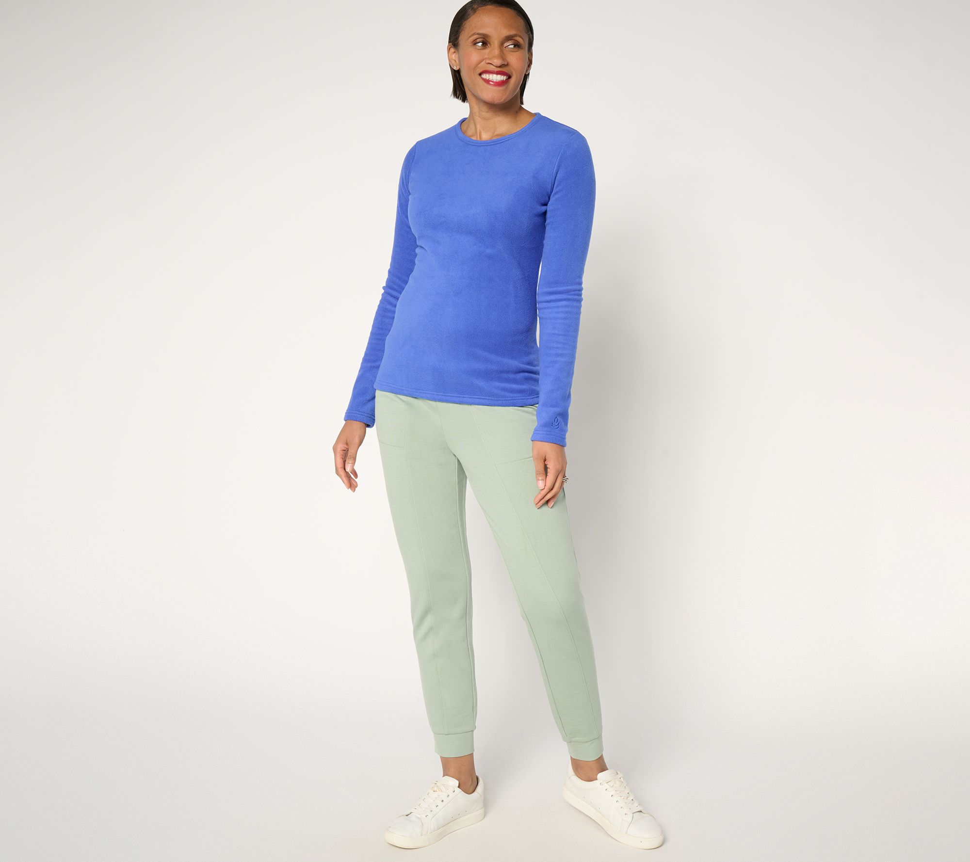 Cuddl Duds Base Layers Fleecewear with Stretch Long Sleeve Top