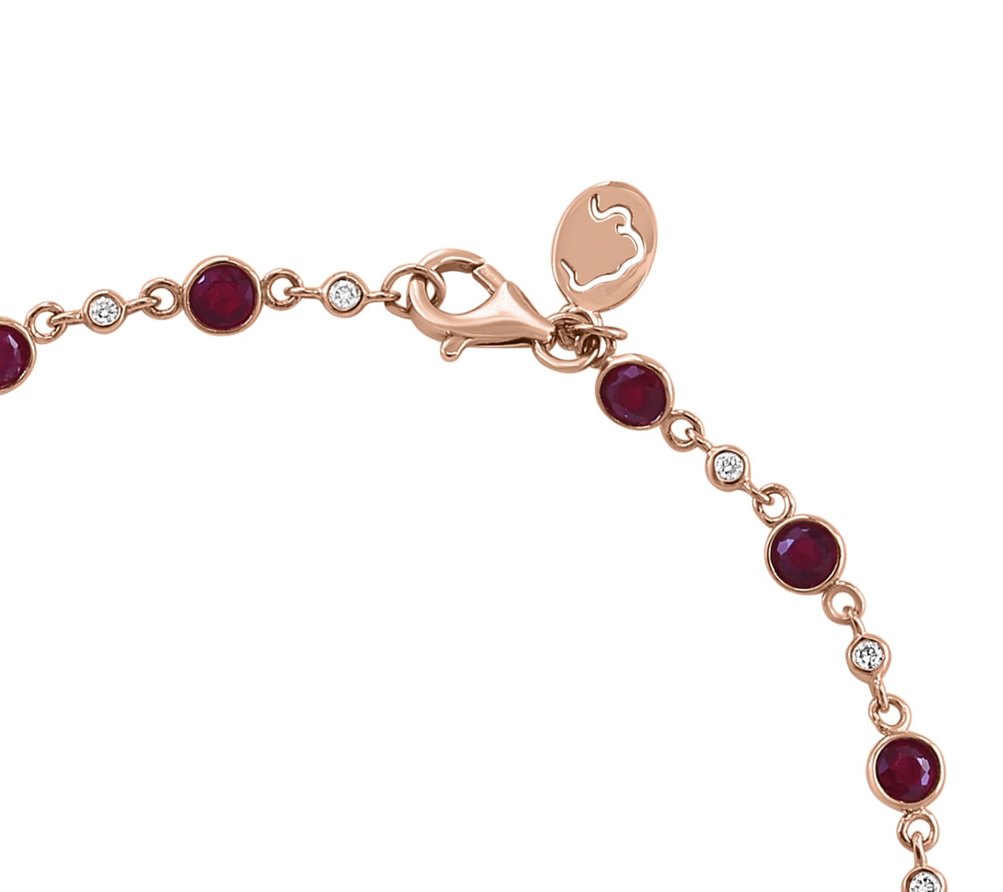 Effy Ruby & Diamond Bracelet, 14K Rose Gold