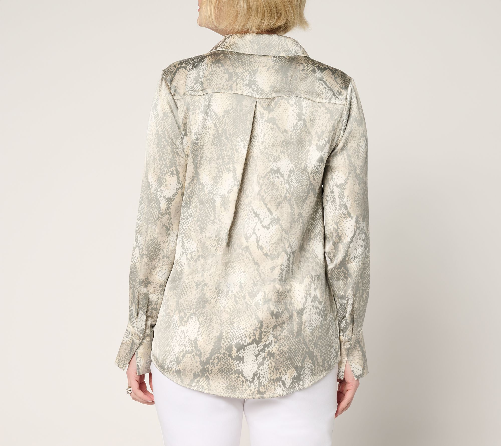 BEAUTIFUL by Lawrence Zarian The Joy Satin Button-Front Blouse