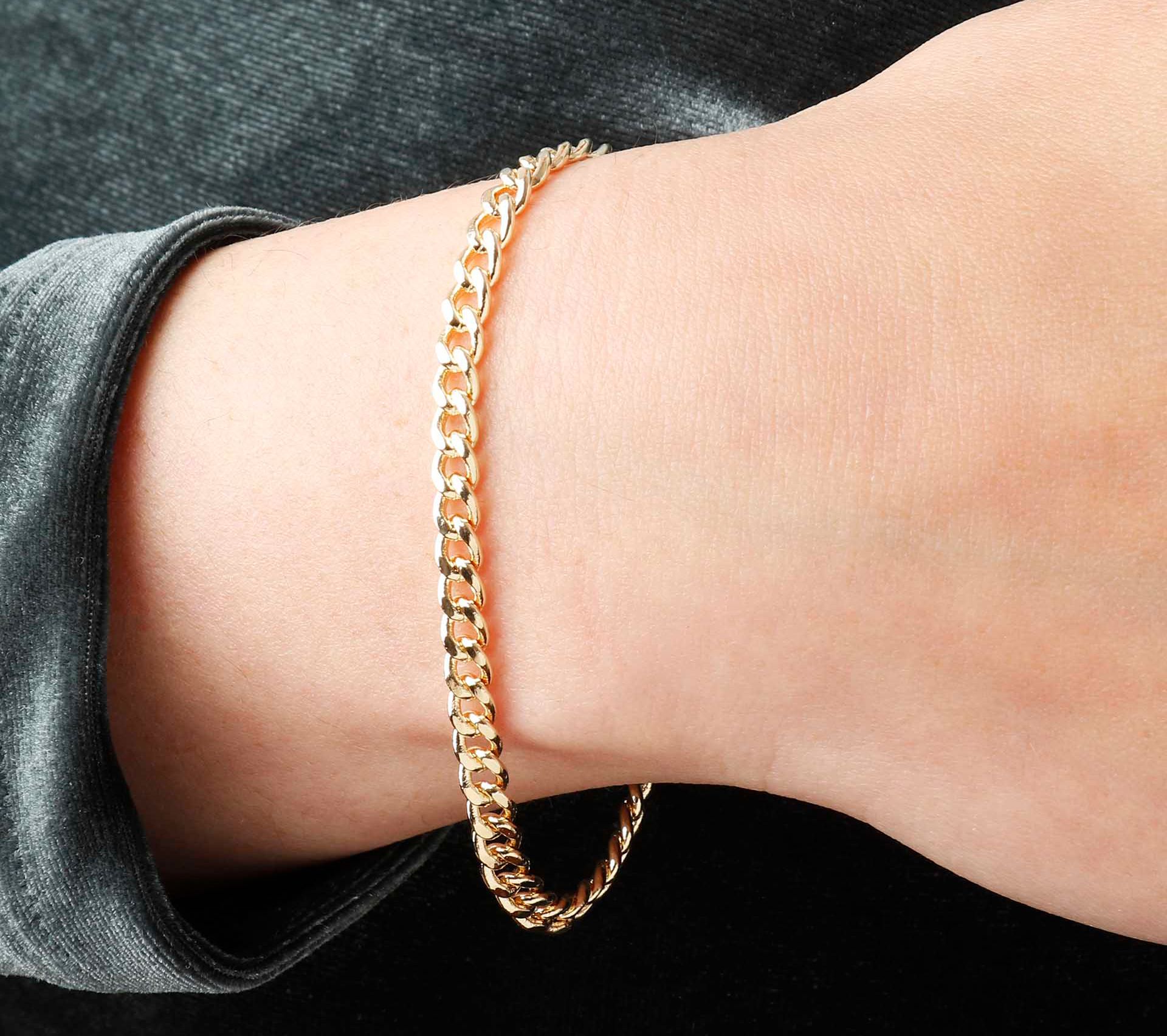 Bronzo Italia Curb Link Chain Bracelet