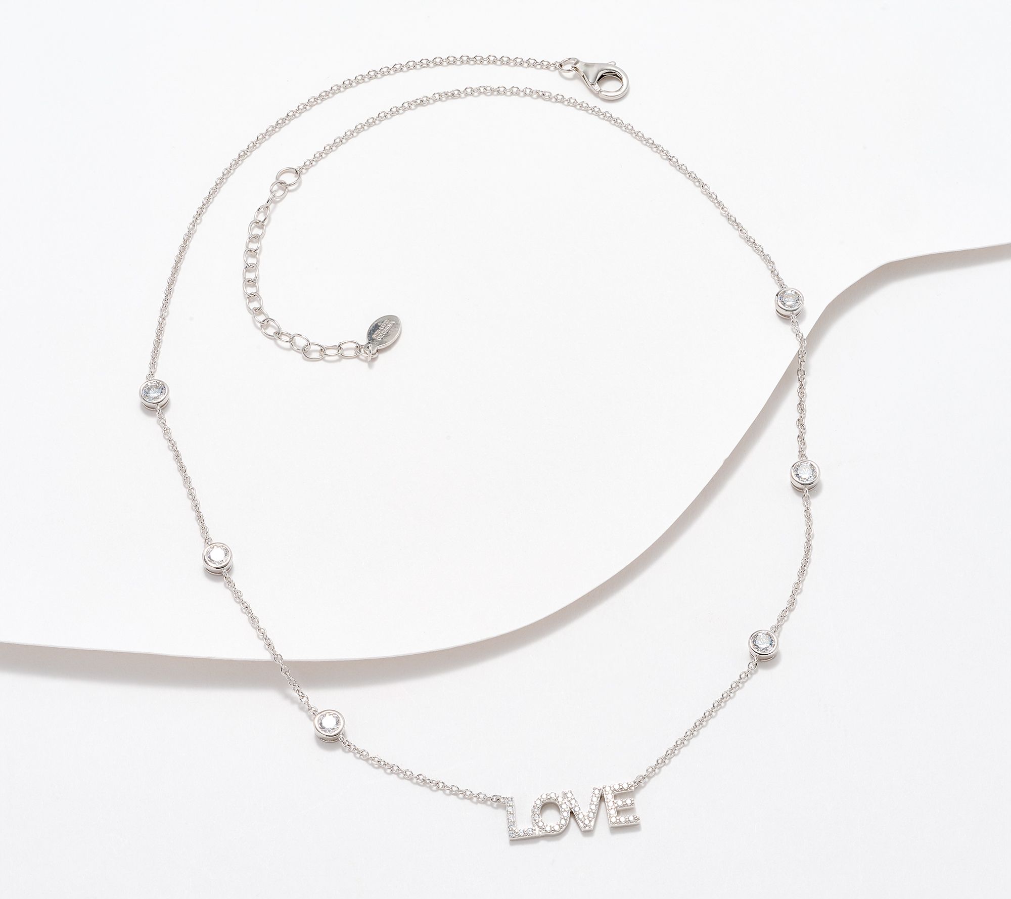 Diamonique x Kathy Levine Inspirations Necklace, Sterling Silver