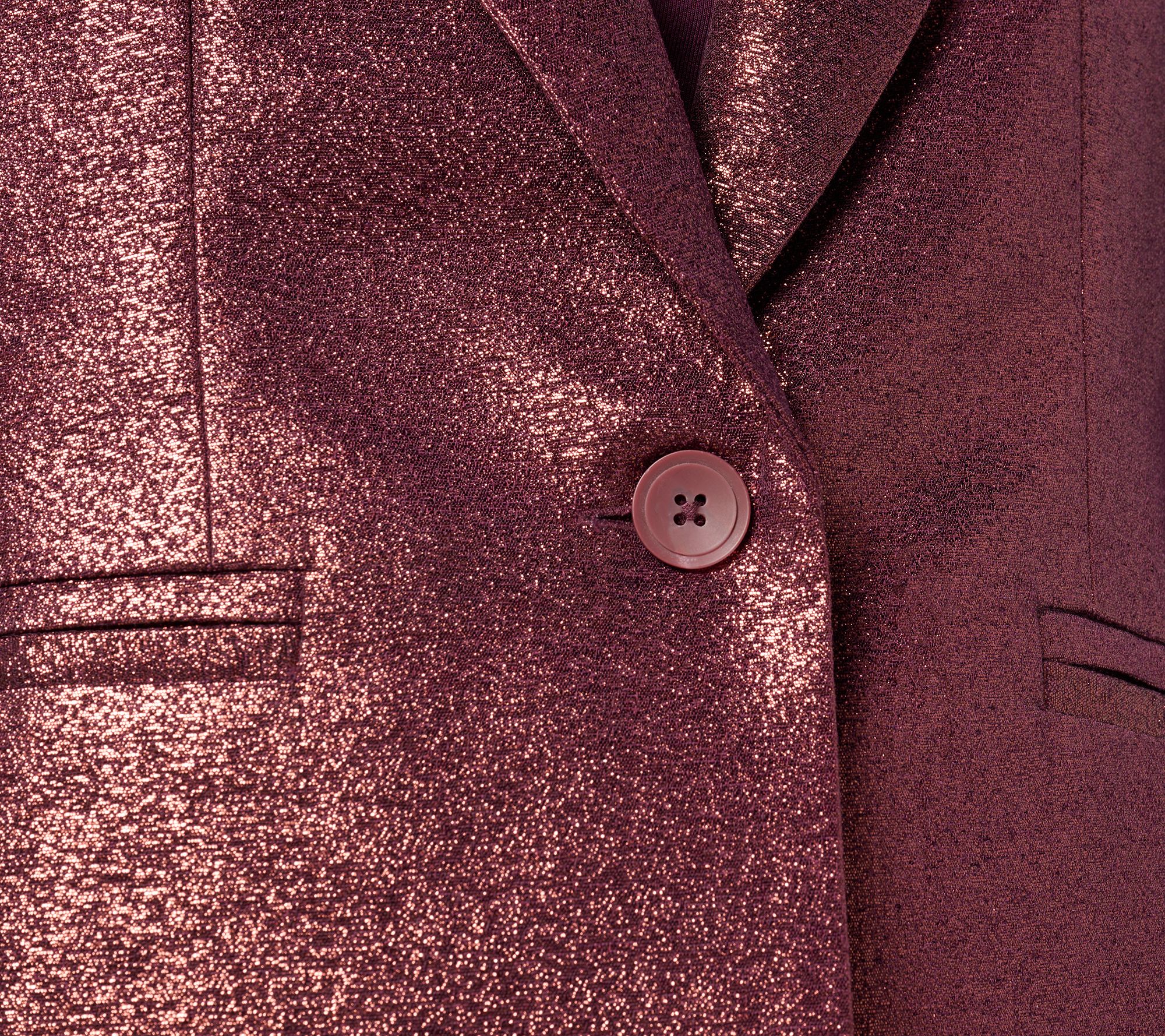 Joan Rivers Red Carpet Regular Metallic Shimmer Blazer