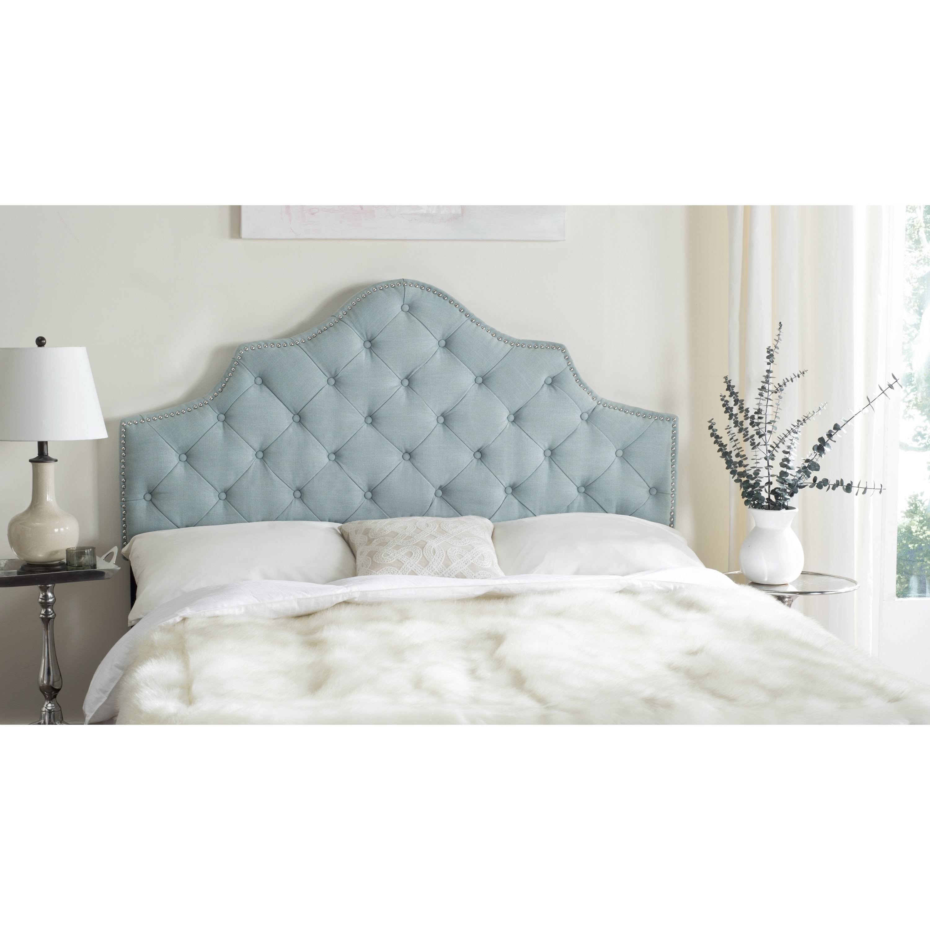 Arebelle Sky Blue Full Tufted Headboard