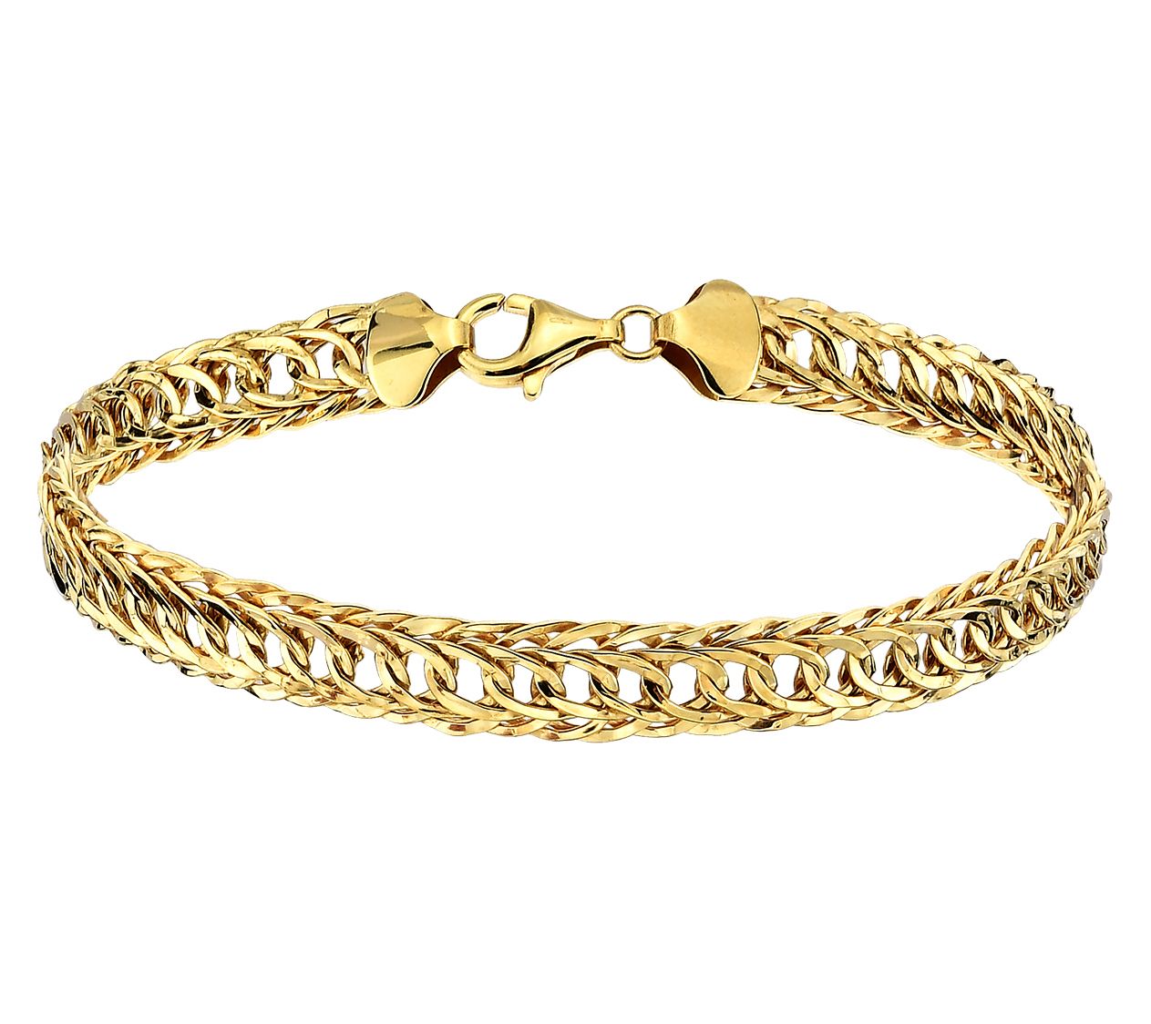 Adorna 14K Gold Twisted Curb Link Bracelet