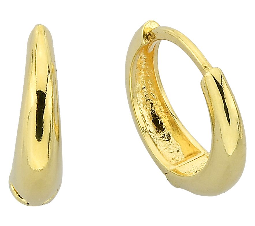 Silver Style Mini Graduated Huggie Hoop Earrings, Sterling